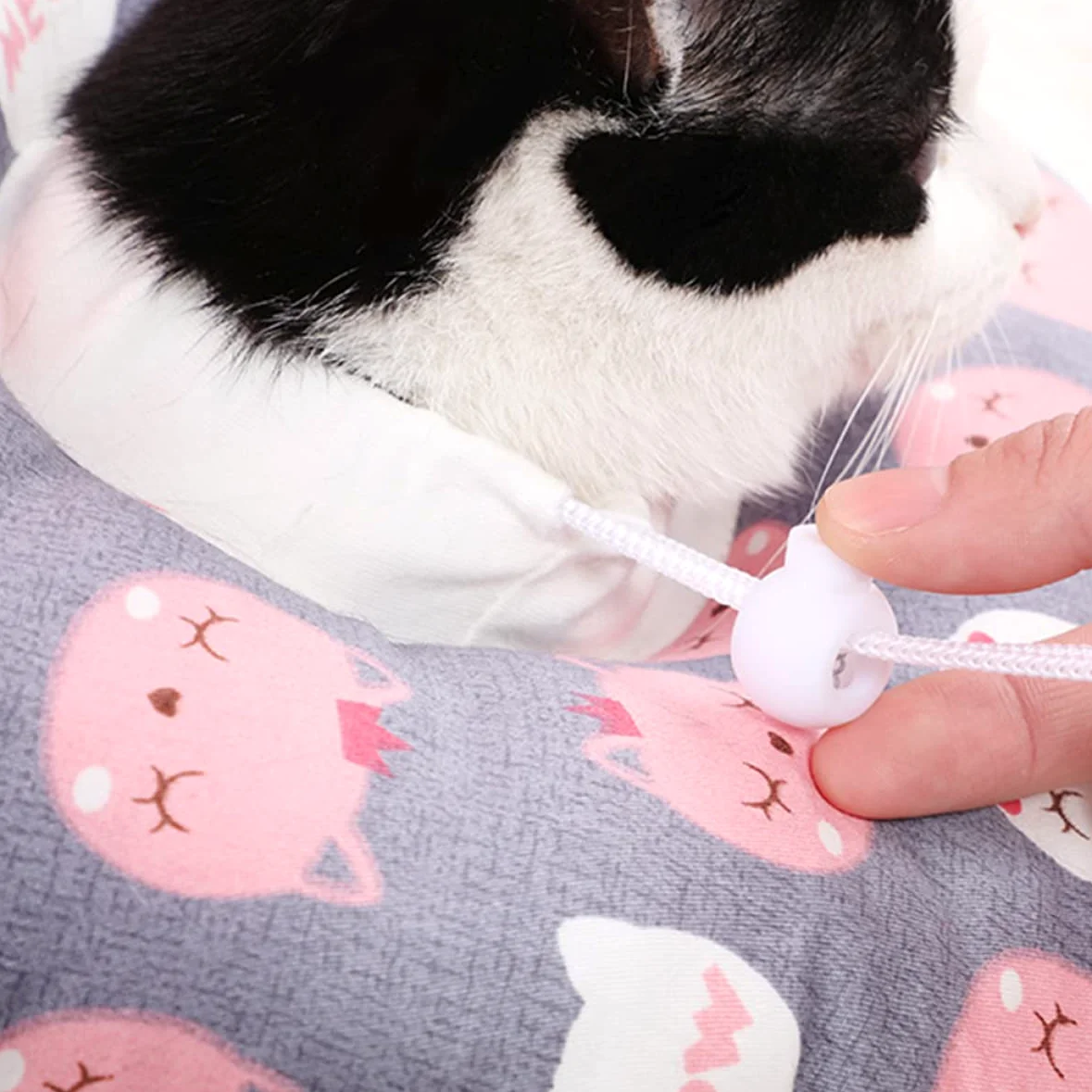 3 Pezzi Collare Per Animali Domestici Con Motivo Alla Moda - Collare Elisabettiano Per Gatti Grigio Taglia S Collare in Spugna Per La Guarigione