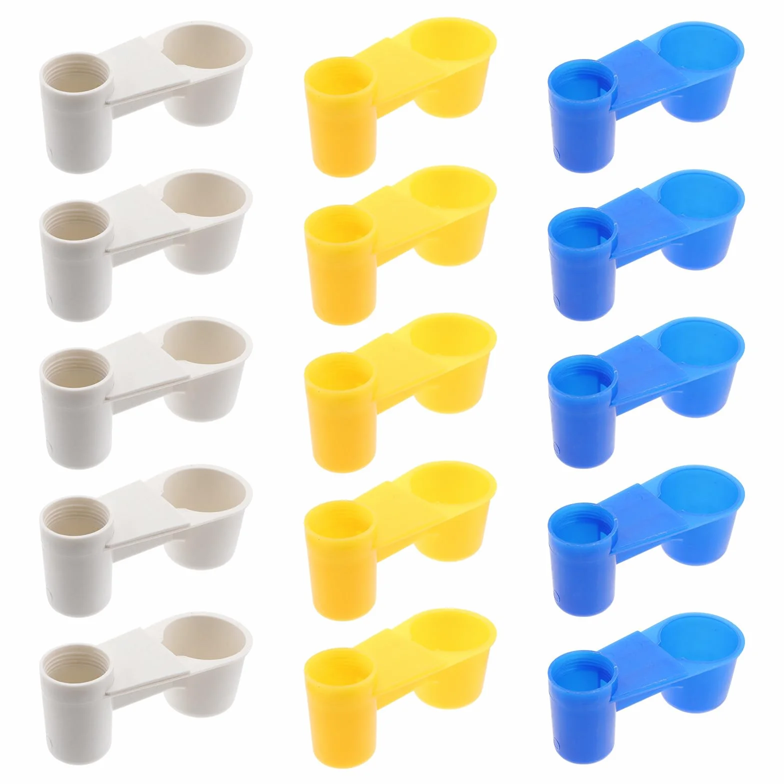 Distributore d Acqua per Uccelli 15 Pezzi Beverino per Colombi Doppia Bocca in Plastica Stabile per Alimentazione Pulita degli Uccelli