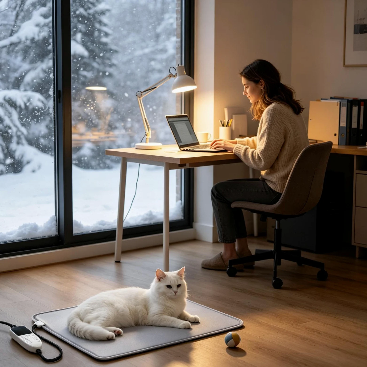 Tappetino Riscaldante Per Cani Elettrico Temperatura Regolabile Resistente | Tappetino Riscaldante per Clima Freddo Casa Trasportino Canile Gabbia Balcone