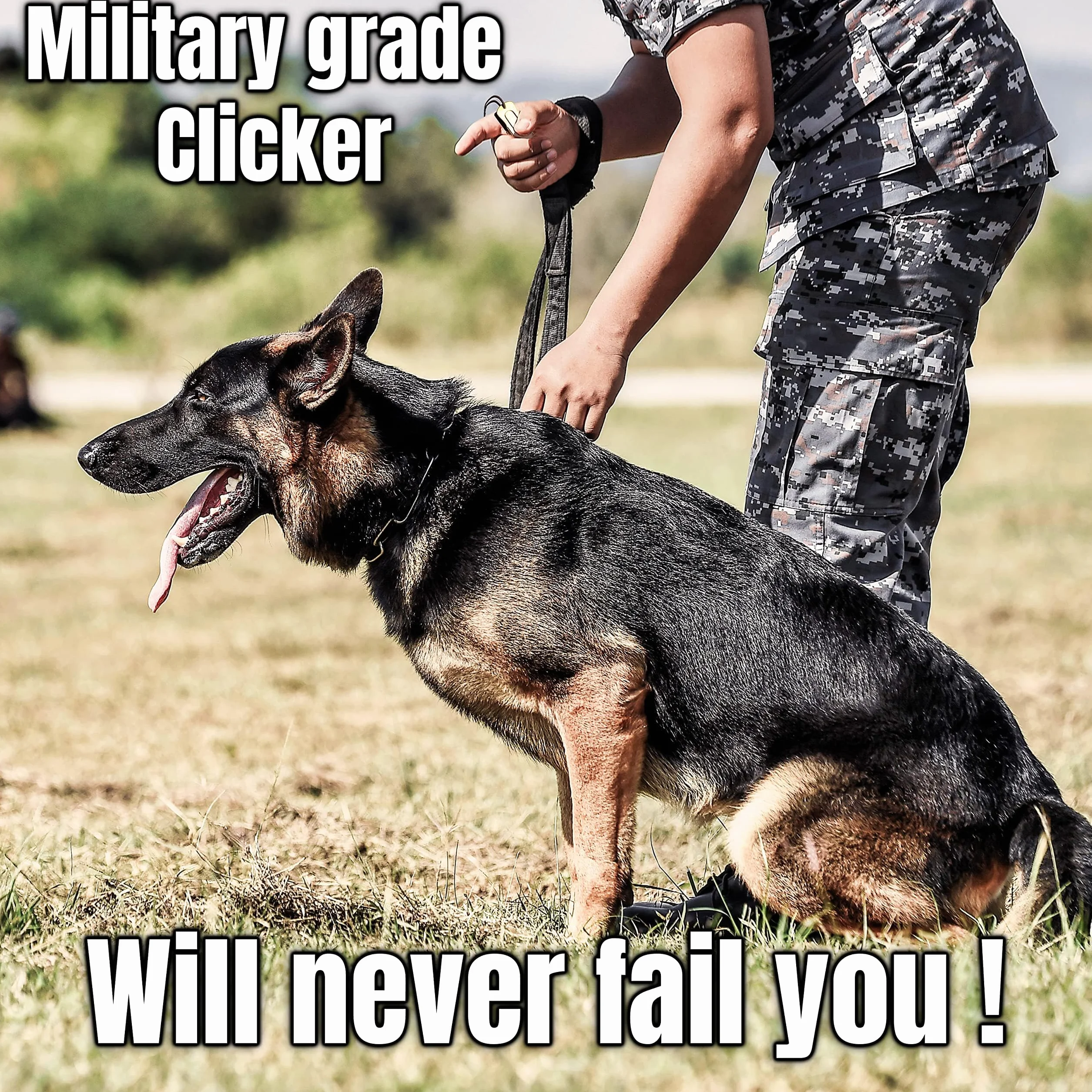 Mythrojan Pet Trianing Clicker della Seconda Guerra Mondiale degli Stati Uniti in Stile Militare statunitense, in Metallo con Incisione in Ottone e Acciaio, Confezione da 2