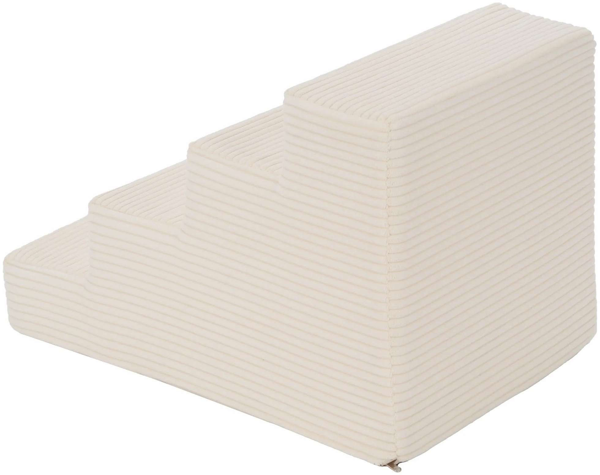 Scaletta scale 4 gradini cane gatto animali domestici velluto a coste leggera (colore: crema)