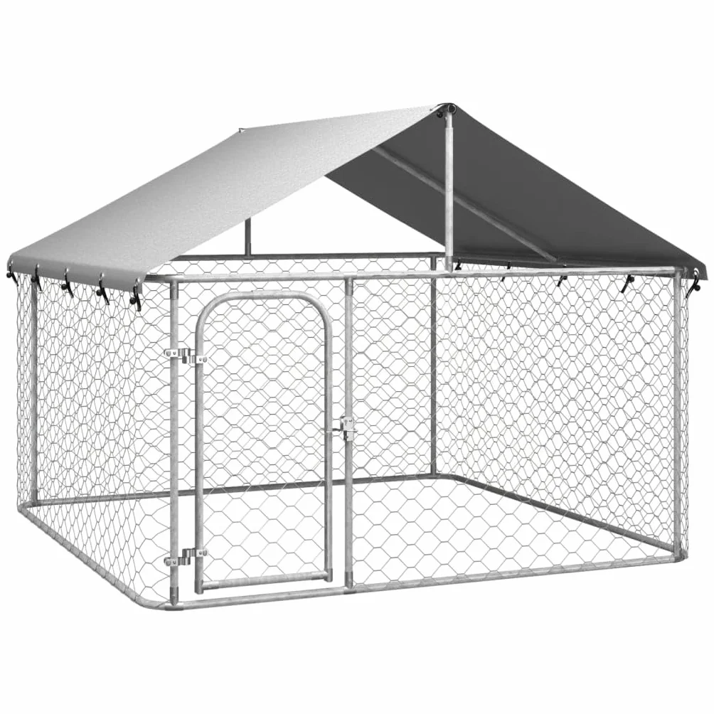 Willood Gabbia per Cani da Esterno con Tetto 200x200x150 cm