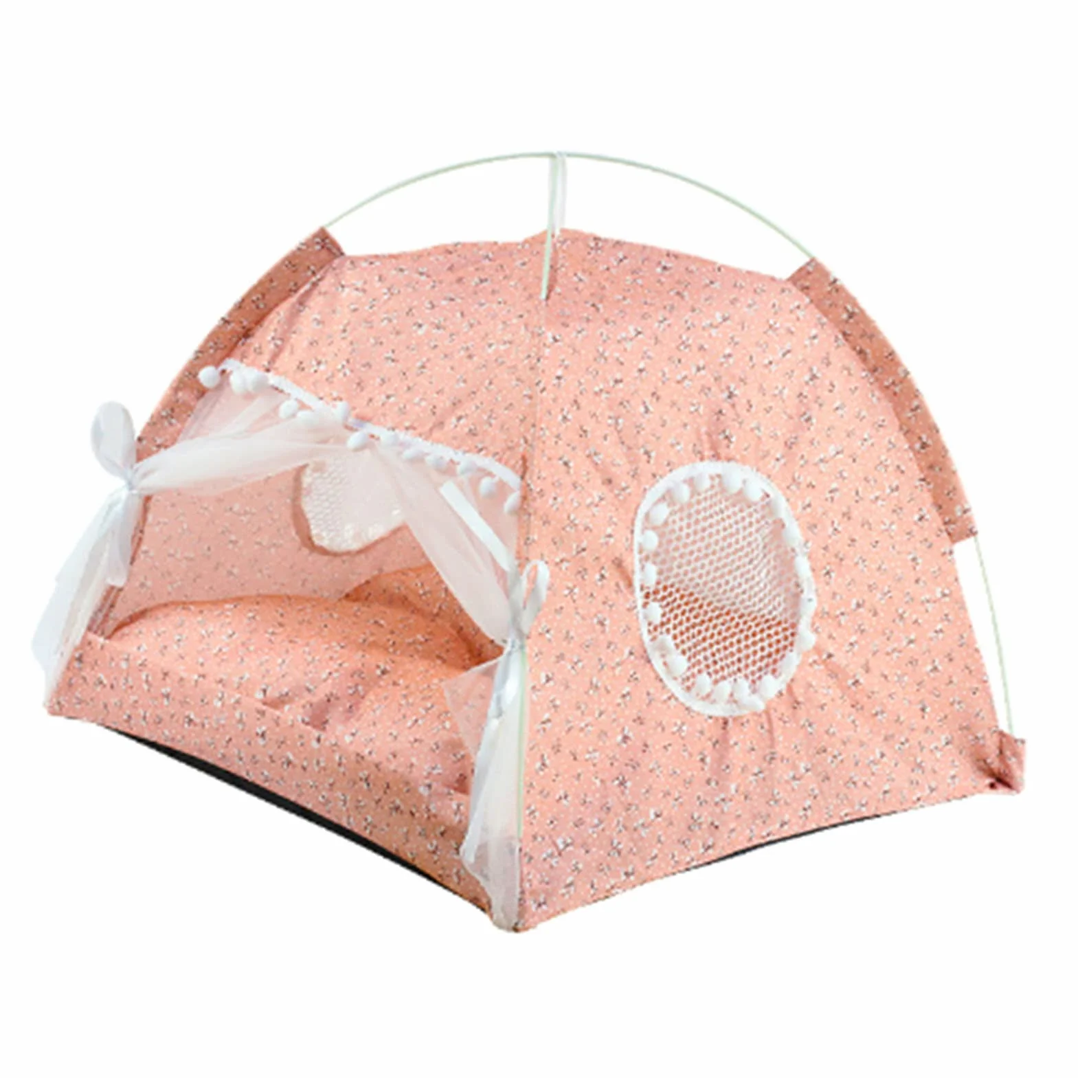 Recinto Per Cani Da Interno, 13,4 x 14,2 x 11,8 pollici Tenda Per Cani Recinto Per Animali con porta e finestra in rete per cani per tutte le stagioni