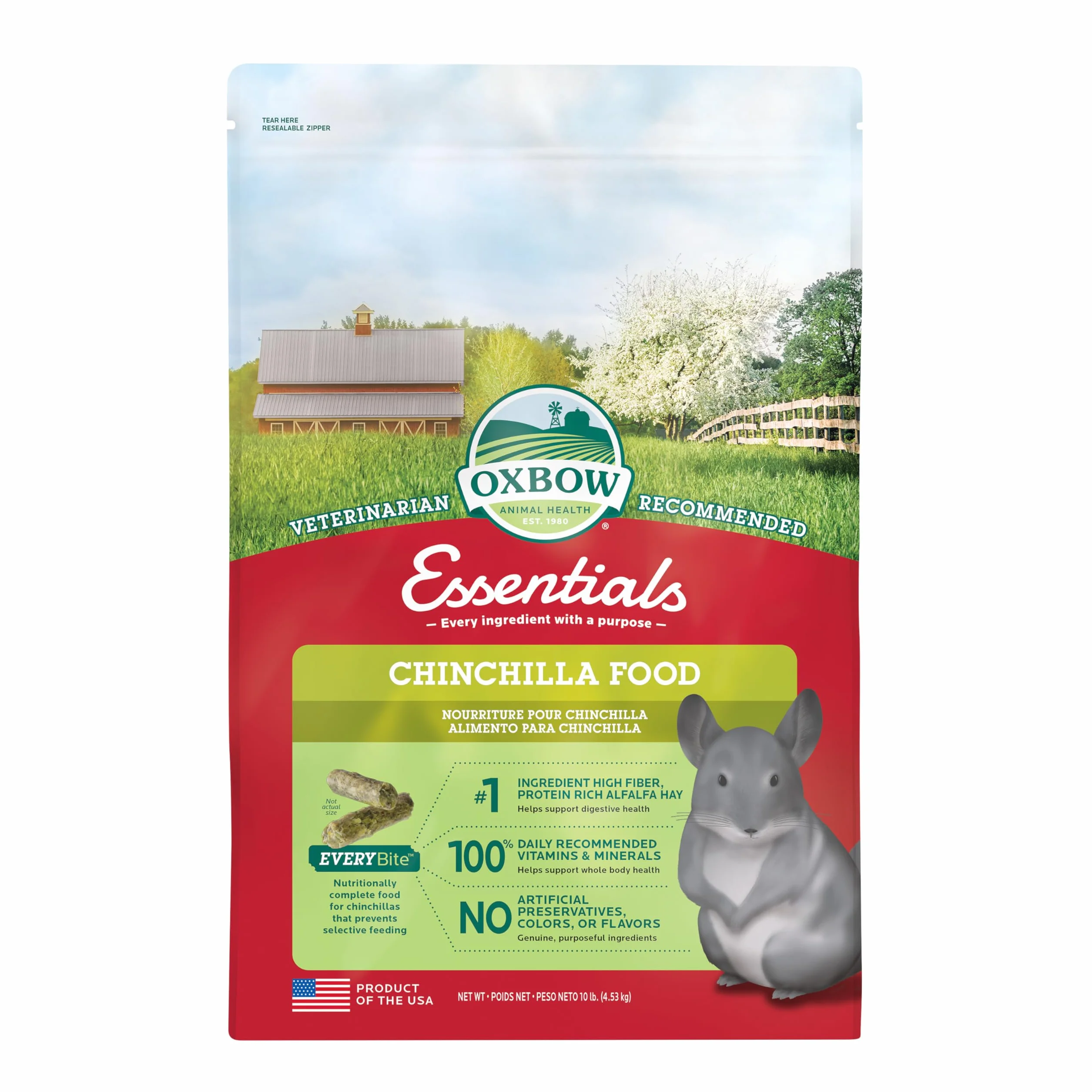 Oxbow Mangime per Chinchilla - 4500 Gr
