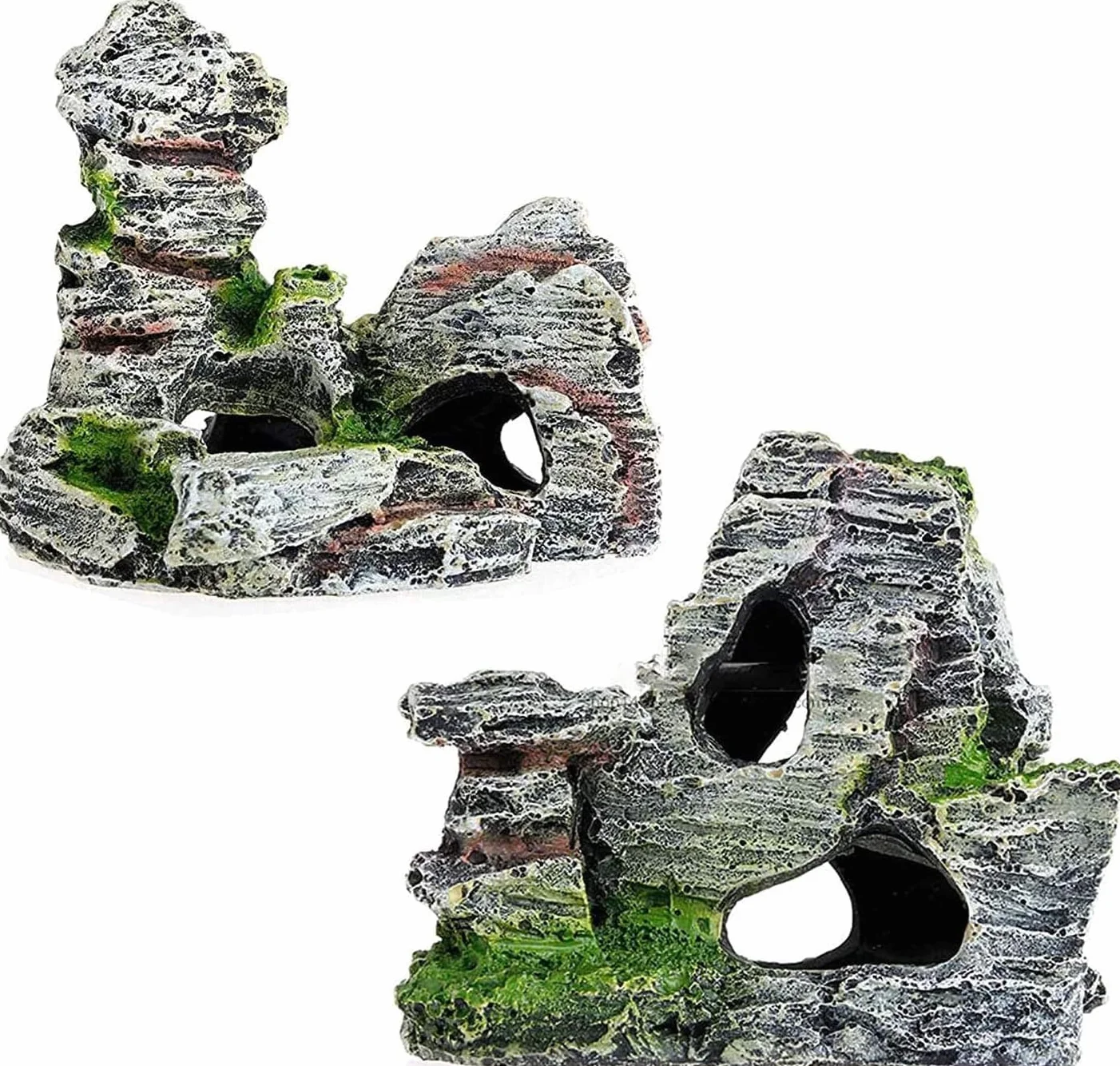 Grotte decorative in resina per acquario 11x9x11 cm 10x5.5x10 cm