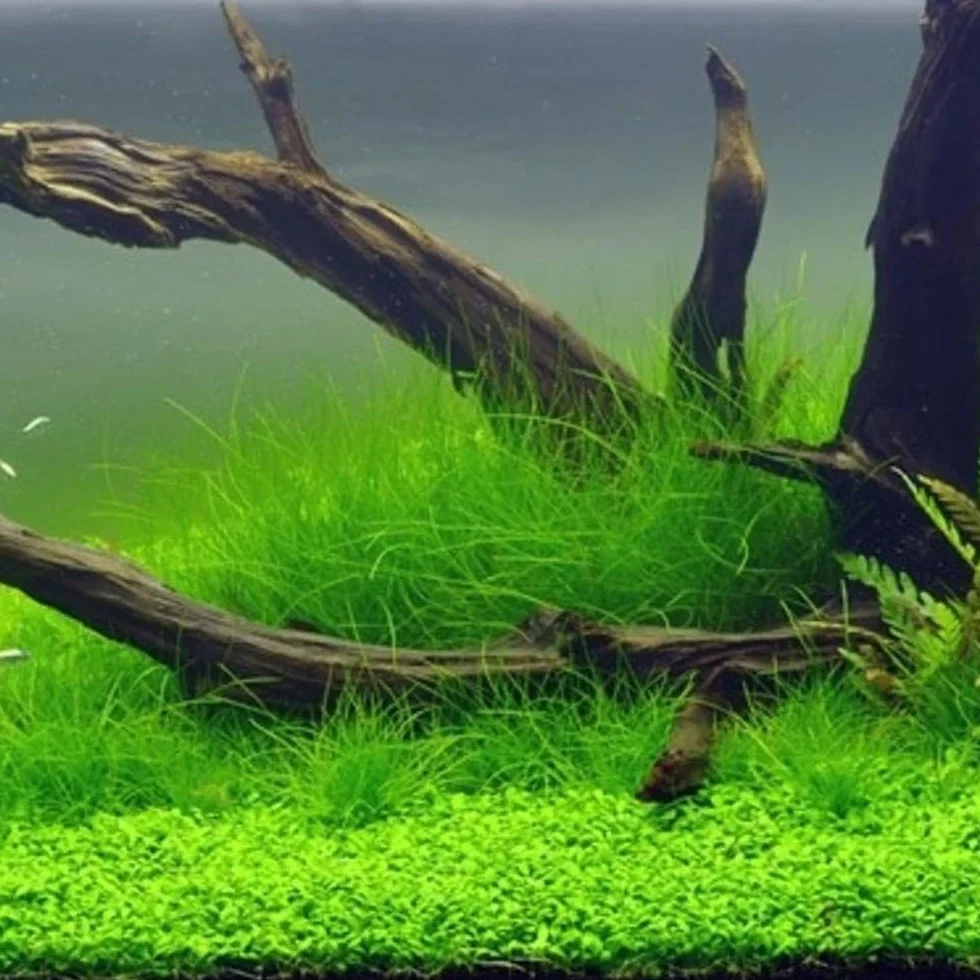 Eleocharis acicularis In Vitro | Pianta d’Acquario Tappezzante a Foglia Sottile | per Primo Piano in Acquario Dolce (Tris, 3, unità)