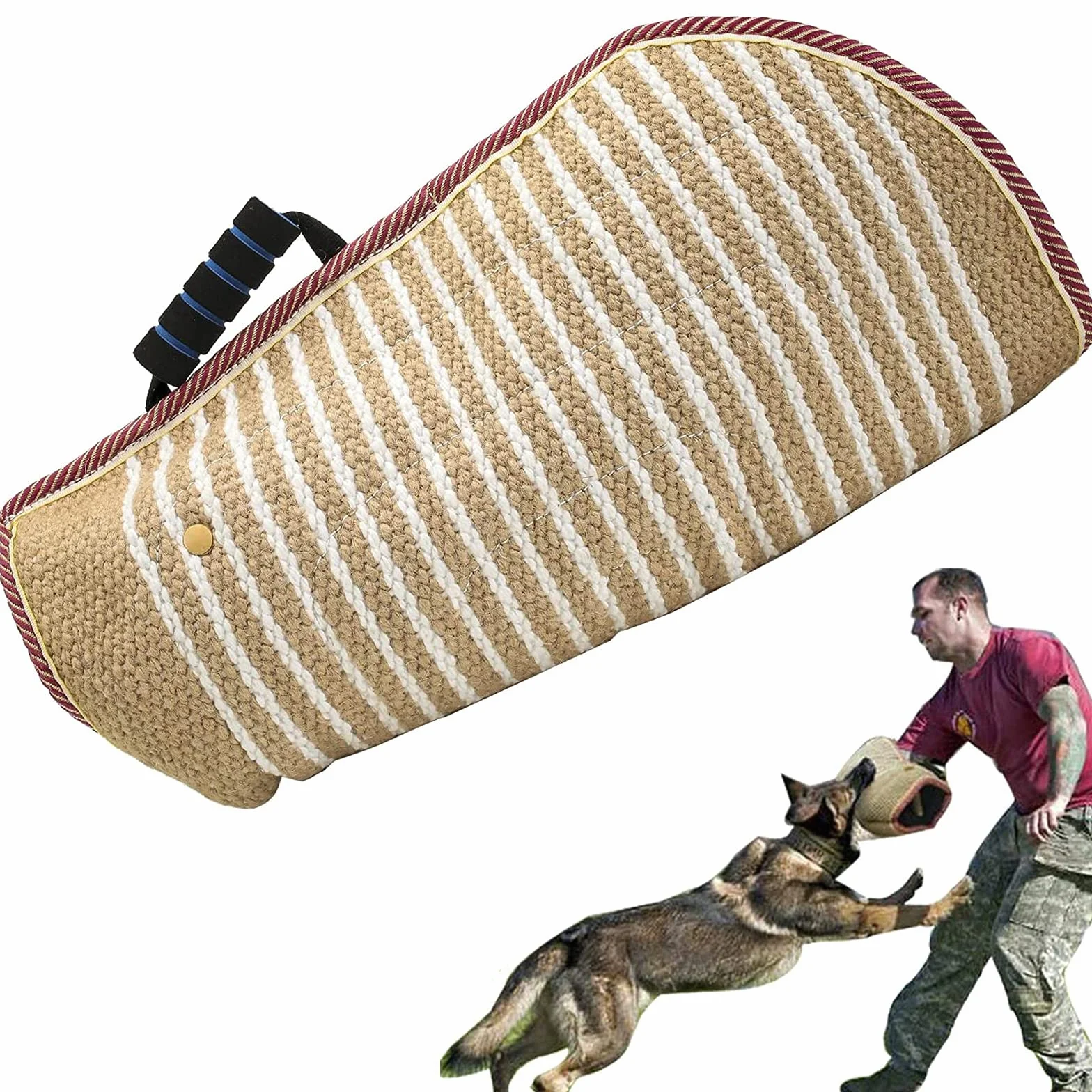 Kit di Allenamento per Cani, Protezione Braccia in Juta 60x30 cm per Cani di Taglia Media