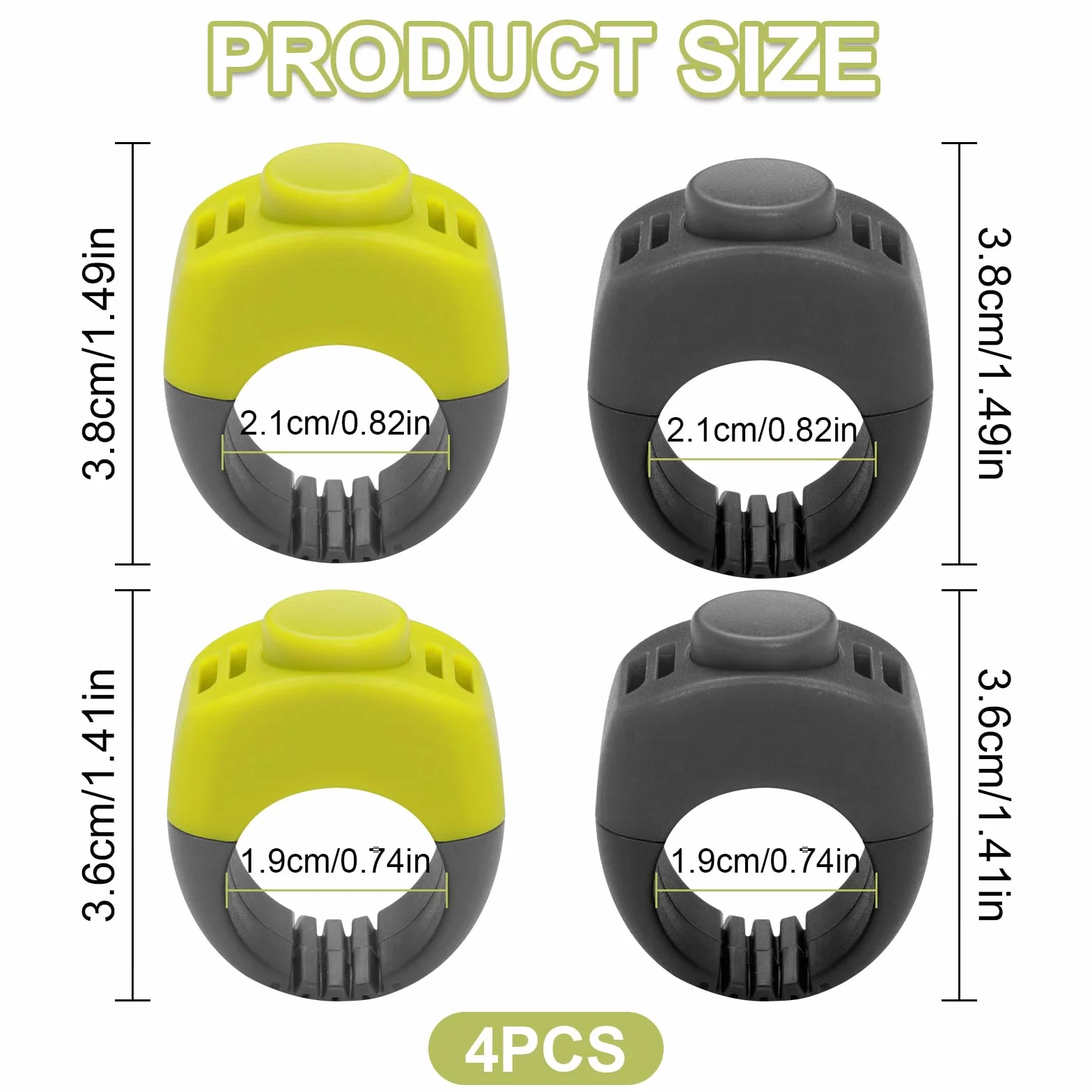 Set da 4 Clicker per Cani 19 mm & 21 mm, Clicker per Cani e Gatti con Anello per Dita, Accessorio per Addestramento, Set Clicker per Cani, Gatti e Cavalli, Clicker Pratico e Compatto