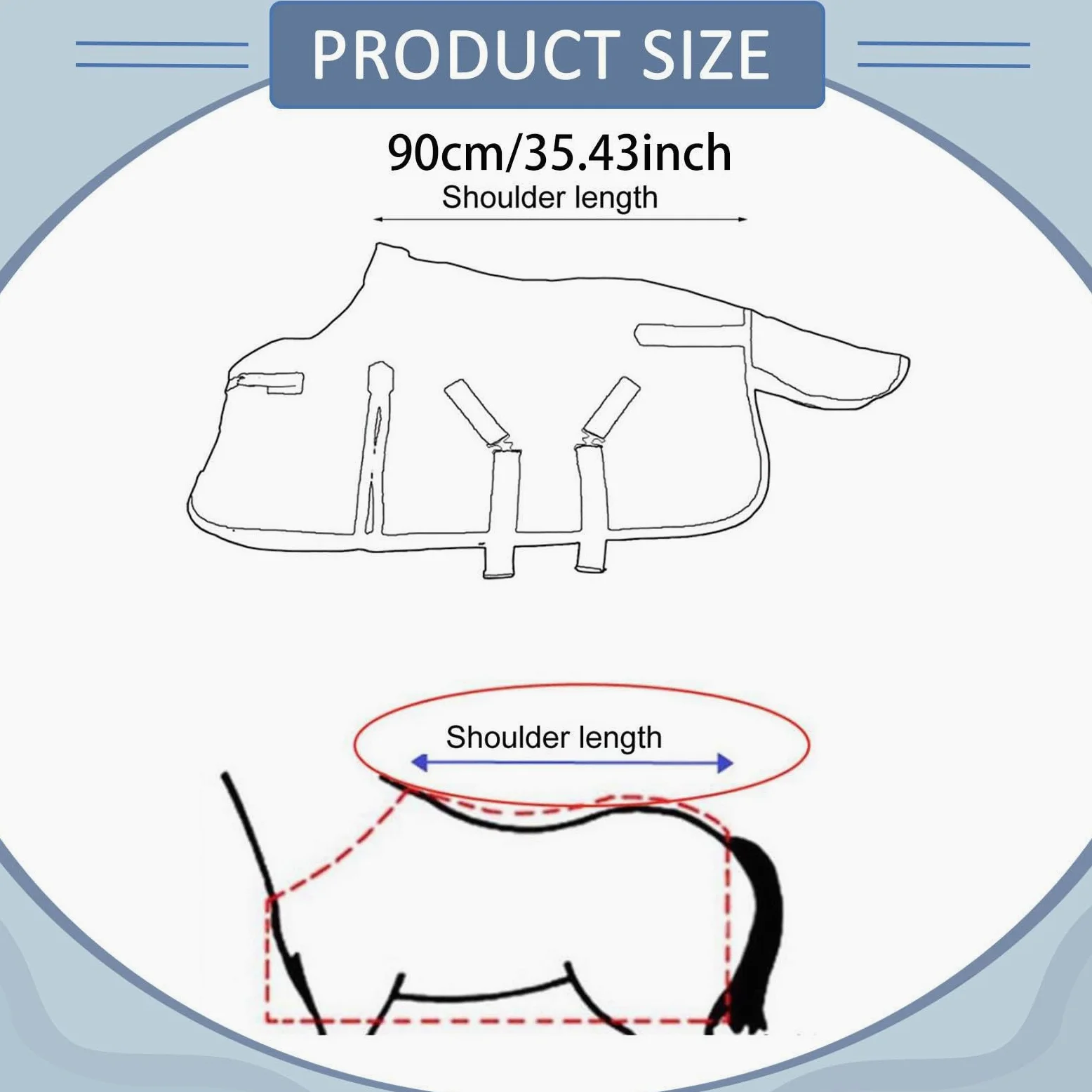 Coperta per Cavalli in Tessuto Oxford Resistente, Indumento Invernale Impermeabile, Lenzuolo da Equitazione Traspirante, Abbigliamento Caldo Adatto al, Nero 90cm