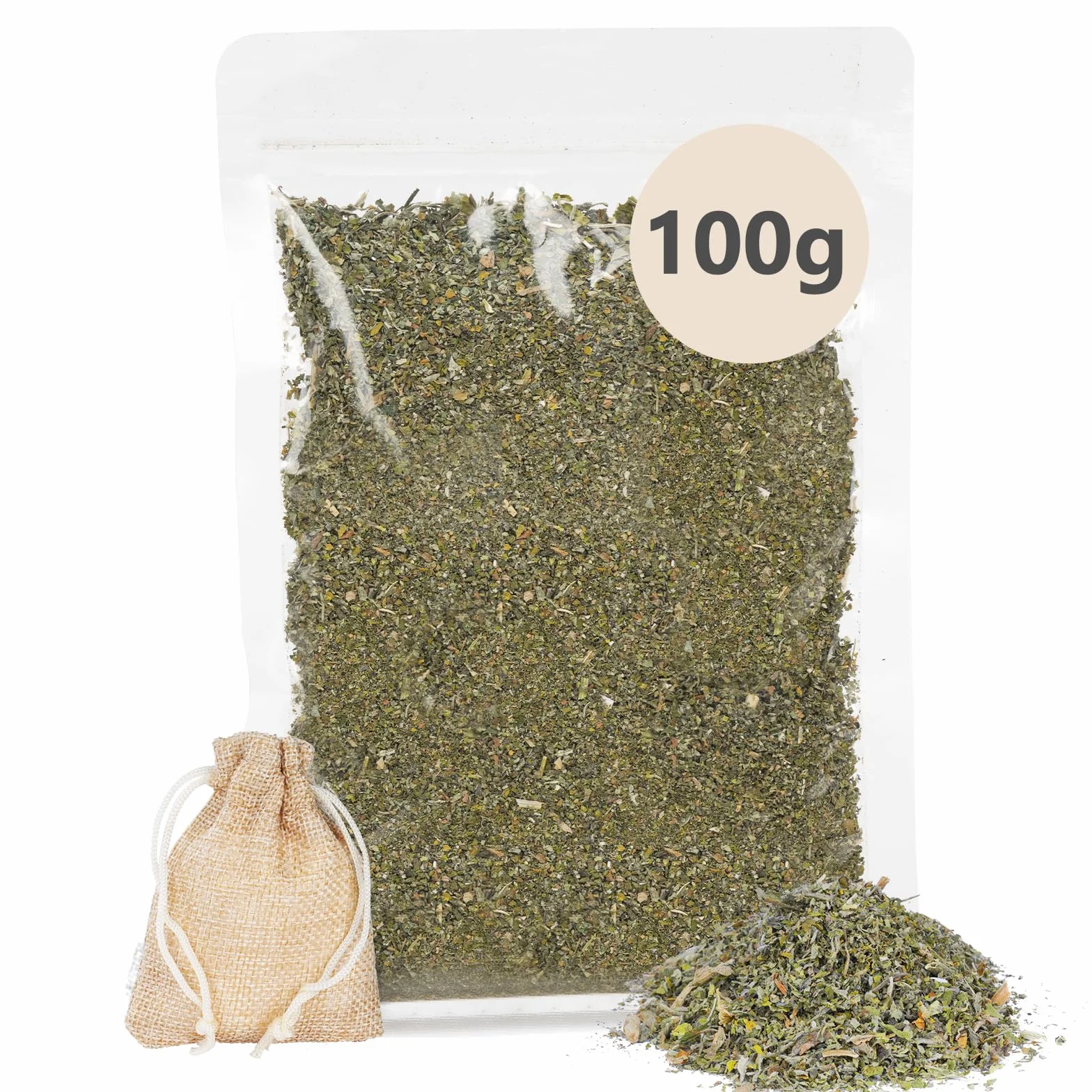 OSDUE Erba Gatta Essiccata, 100g Catnip Naturale di Alta qualità, Piante di Erba Gatta Essiccata, Utilizzata per Snack o Giocattolo per Gatti di Riempimento, Sigillata e Confezionata