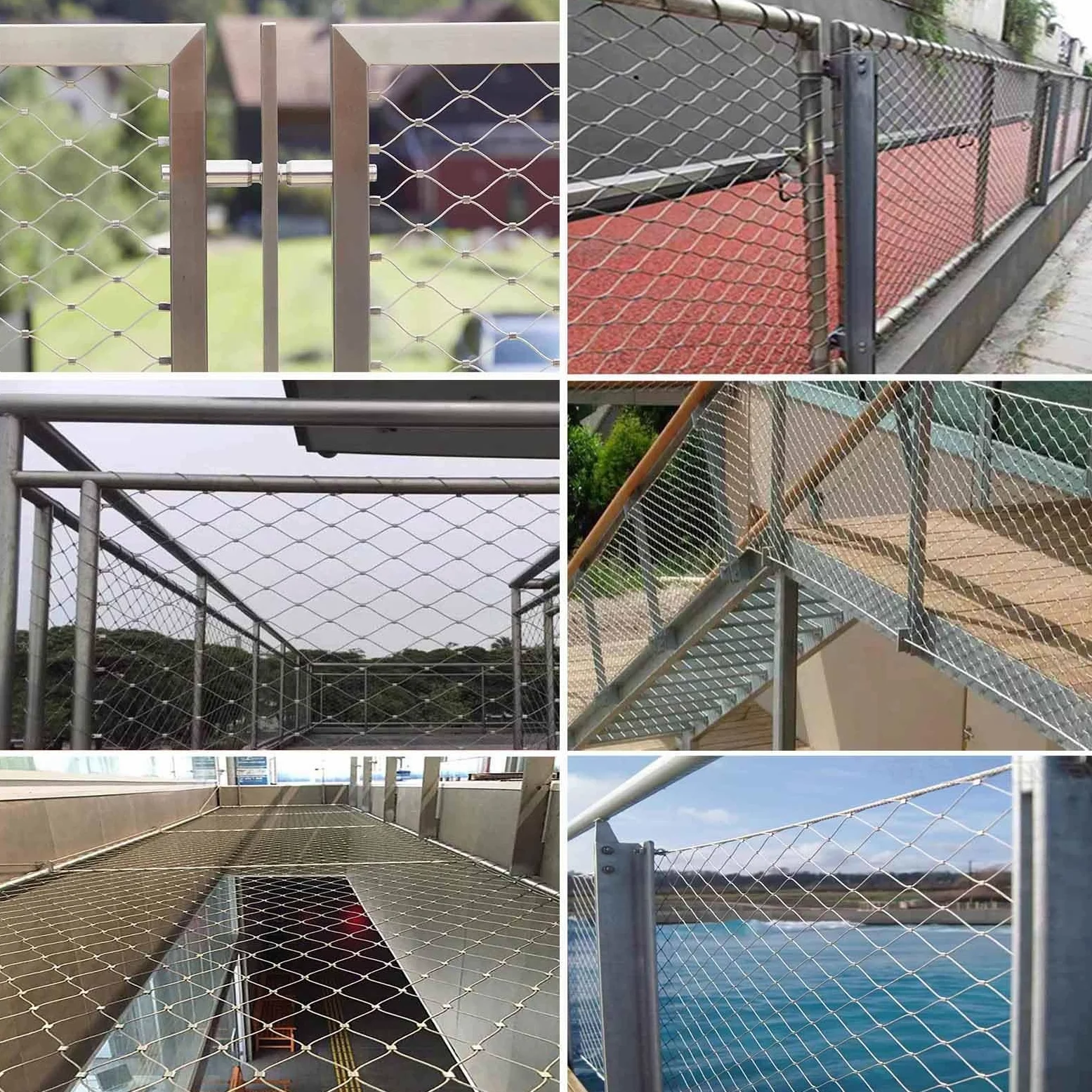 CHENWMZ Rete di Sicurezza in Acciaio Inossidabile 304 per Balcone, Piante rampicanti, Recinzione, Scale, Rete Metallica, 10 cm/2 mm, Gabbia per Zoo, 1,5 x 30 m