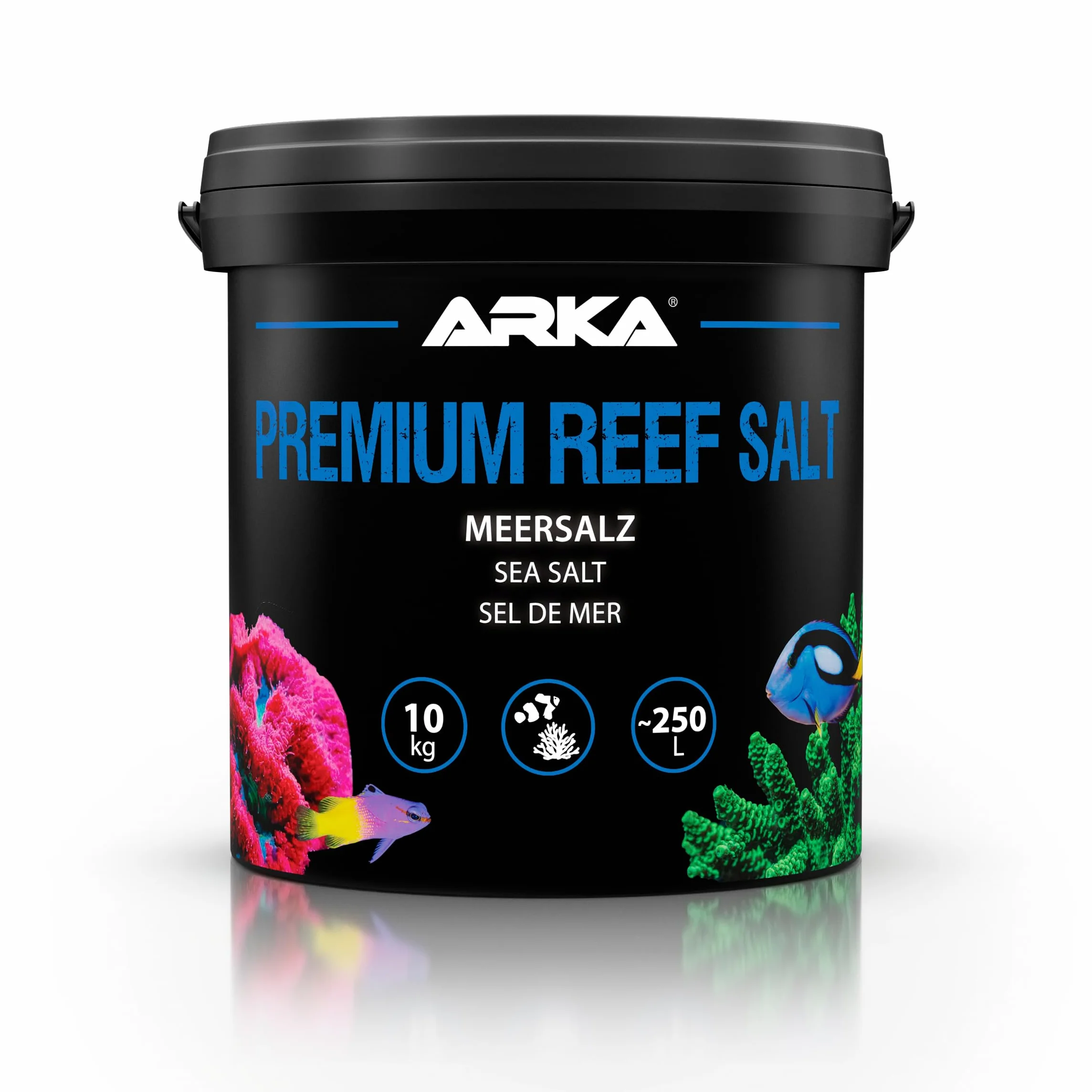 Sale marino 10  kg – ARKA Premium Reef Salt – sale sintetico per acquario marino – stimola la crescita dei coralli e i colori – si scioglie rapidamente, senza fosfati – parametri stabili