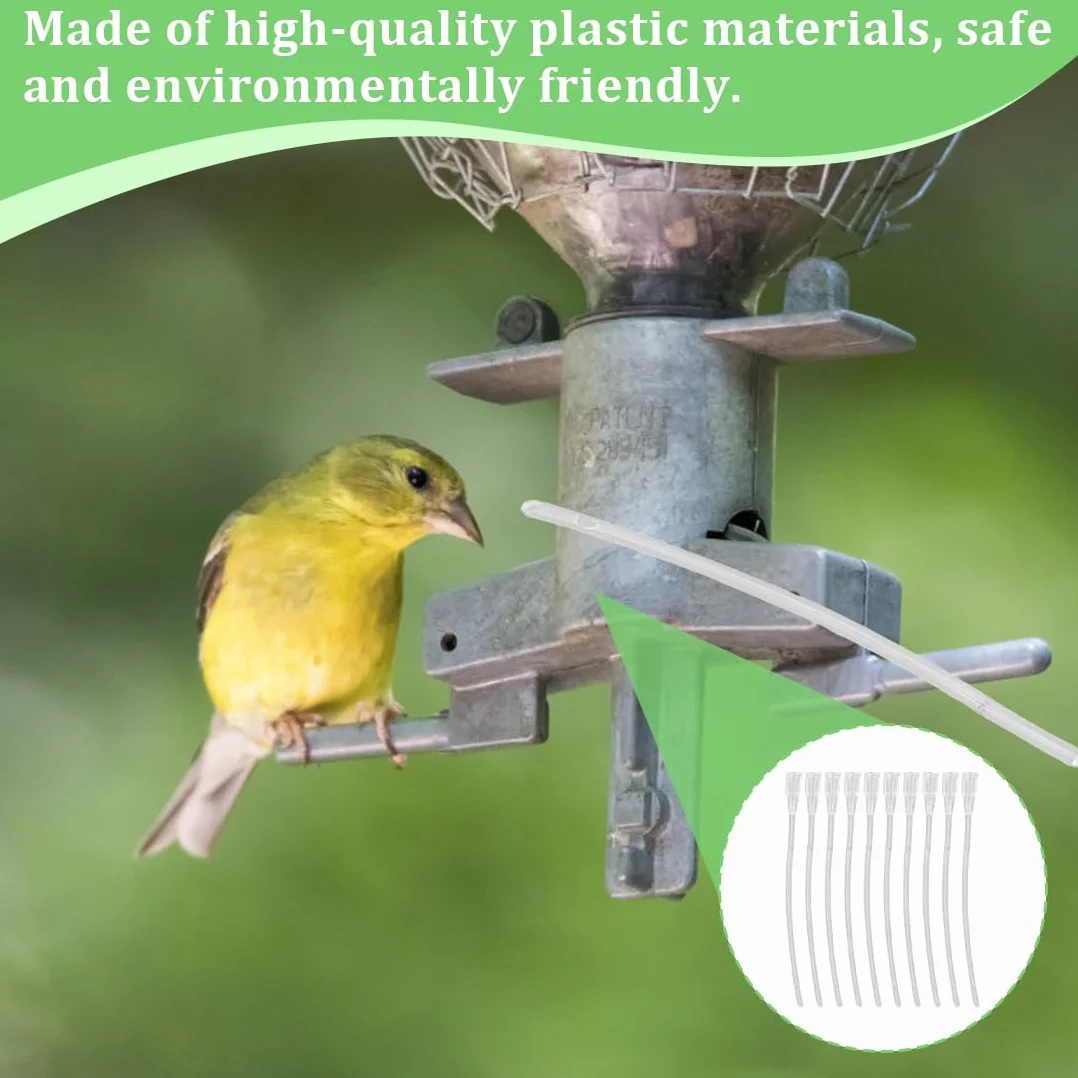 20 pezzi Alimentatore Pappagalli,Alimentatore Pappagalli Trasparente Uccelli Alimentazione Tubi Veloce Alimentazione Tubo per Bambino Pet Uccelli