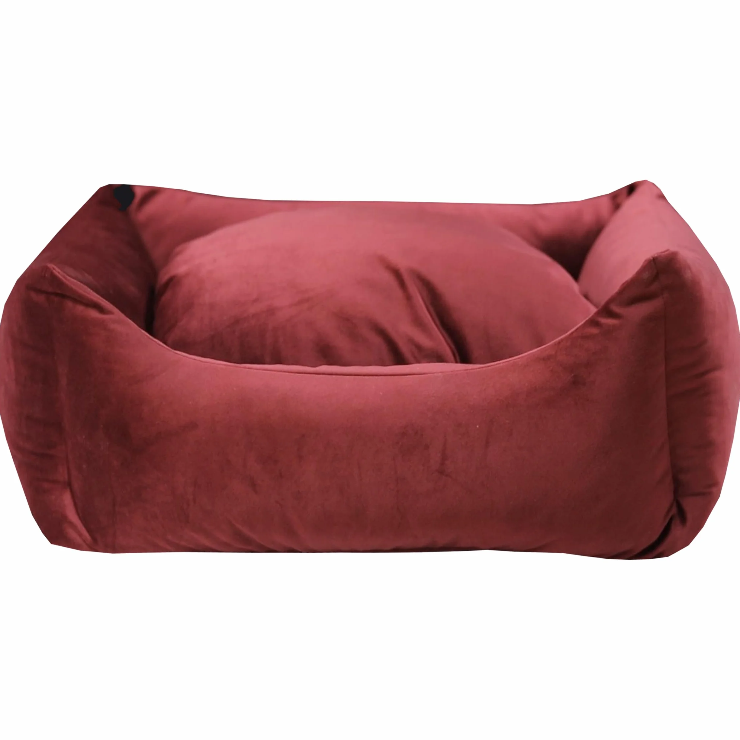 Cuccia cane interno sfoderabile morbida e resistente, cuccia per cani e gatti cuscino cani in Morbido Velluto, taglia piccola media grande divanetto comodo imbottito made in Italy (M, Bordò)