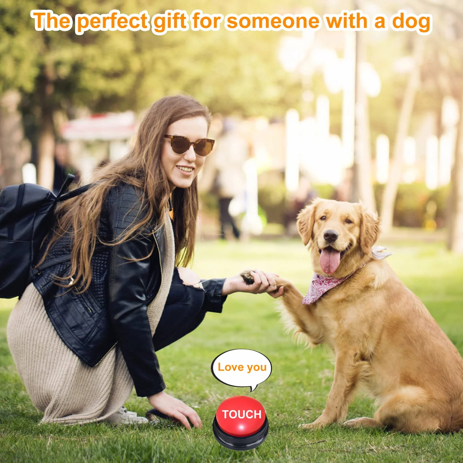 TNSLAND Pulsanti per Cani Parlanti e Allenamento - Giochi Interattivi, Buzzer Button - Confezione da 4