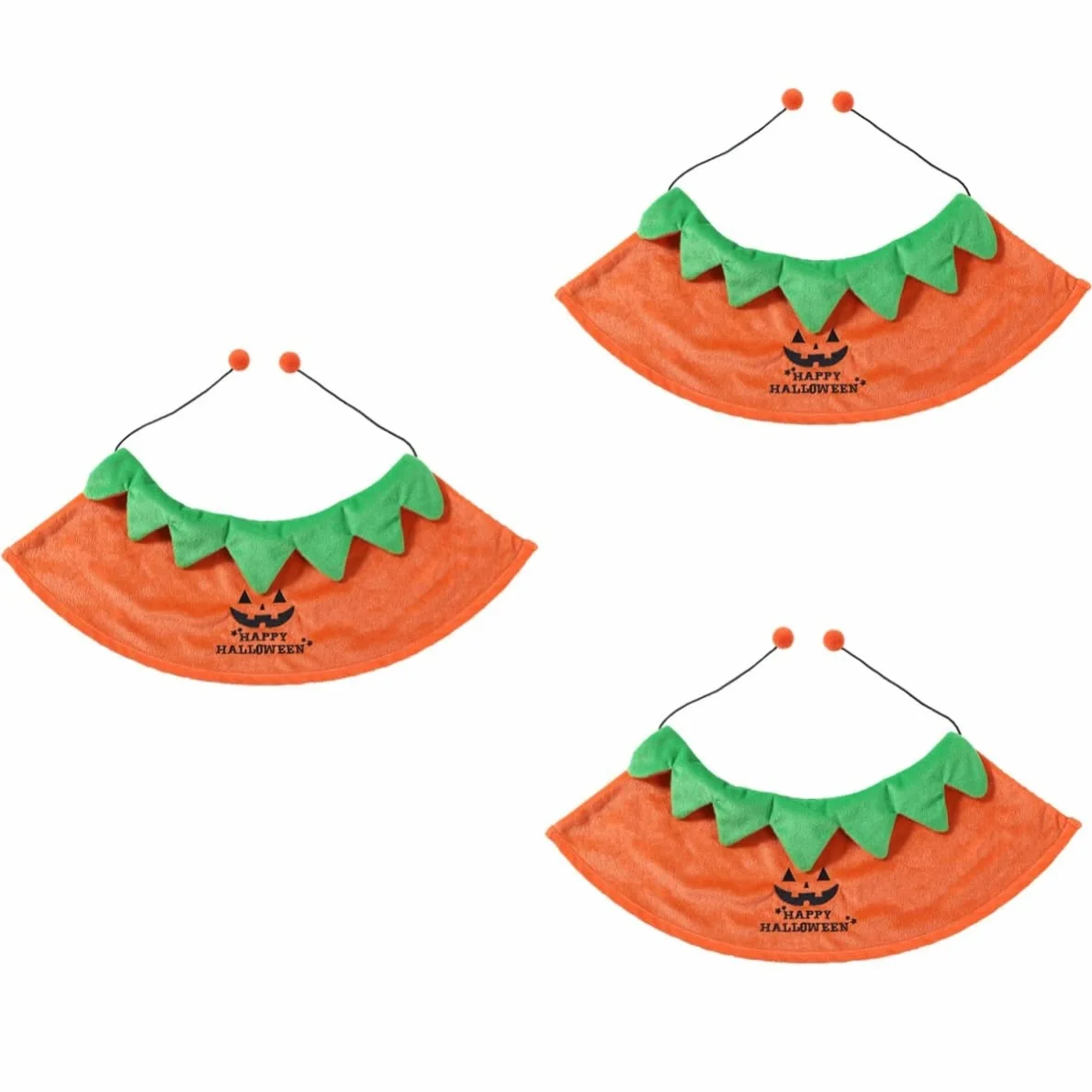 POPETPOP 3Pcs Accessori Per Il Cani Cartoni Animati Decorazione Regali Cat Cape Festival Orange Abbigliamento Decorazioni Divertente Pet Gattino Gatti Doppio Mantello Partito