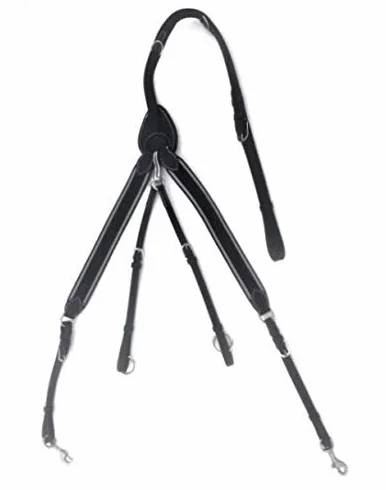 Cwell Equine Pettorale Completamente Elasticizzato a 3 Punti Nero Pieno/pannocchia/Pony (Pony)