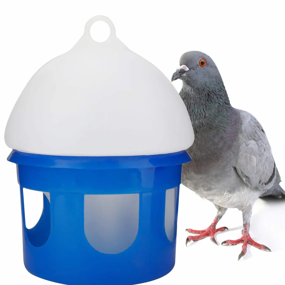 Yolispa Distributore di Acqua Mangiatoia per Piccioni Uccelli Abbeveratoio Automatico Grande capacità (2L)
