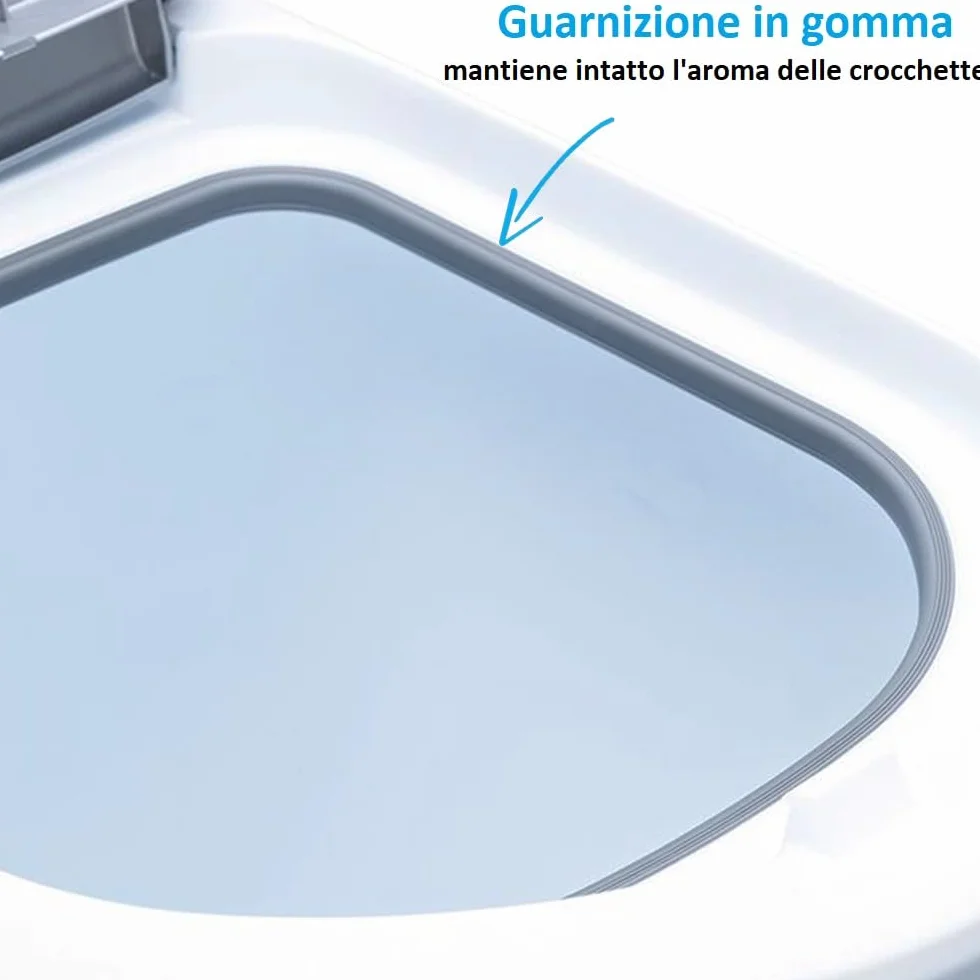 PALUPLUS Contenitore per Crocchette per Gatti, misura 23x51x50 cm, Porta crocchette con Coperchio, Chiusura Ermetica Antiodore, per Cibo Secco, Capacità 23 Litri -775C (10 kg)