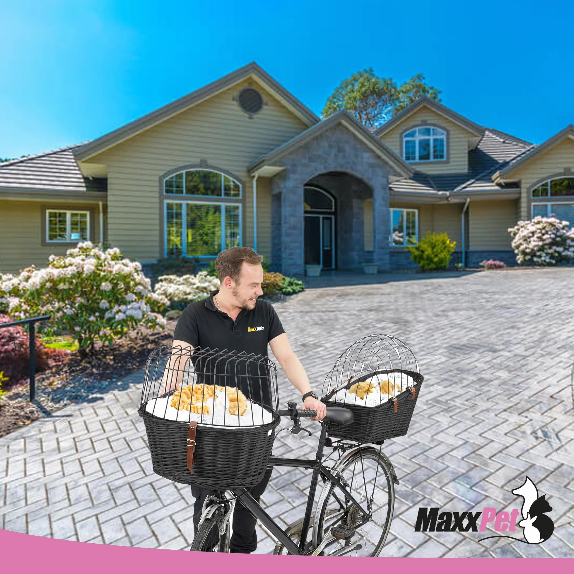 MaxxPet Cestino da bicicletta per cani