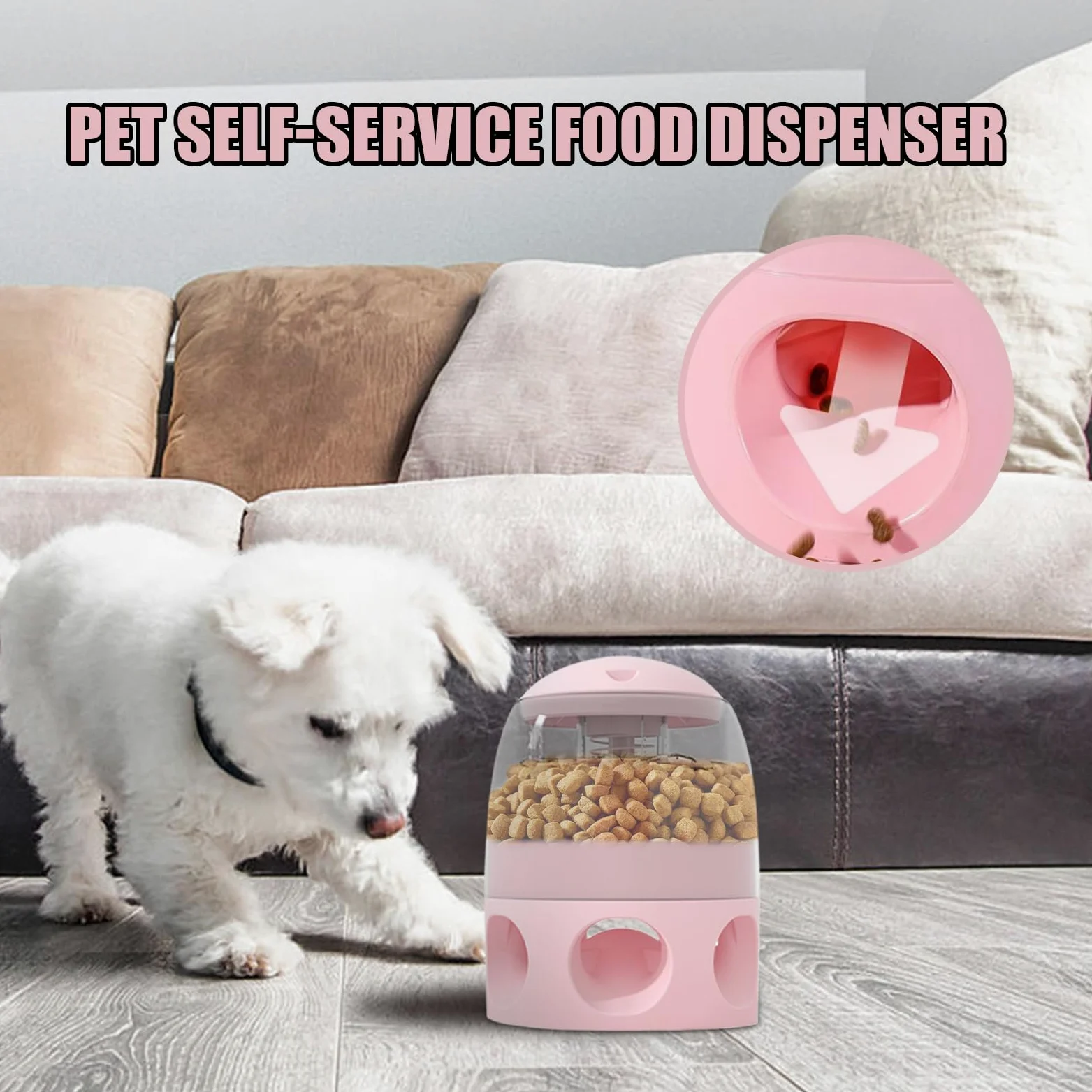 Distributore di cibo per cani - Distributore di crocchette antighiotone e | resistente, dispenser antiscivolo, grande capacità, stimolazione mentale anti-noia, quotidiano