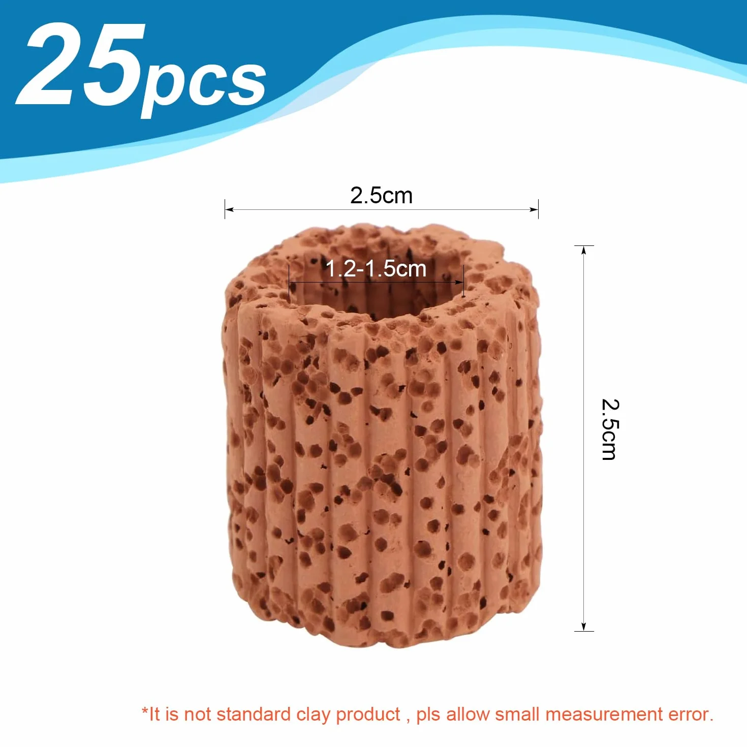 25 anelli fissi per piante acquatiche per acquario, anello fisso in ceramica per piante acquatiche per acquario, paesaggio, supporto in ceramica per acquario, anello di gravità, decorazione
