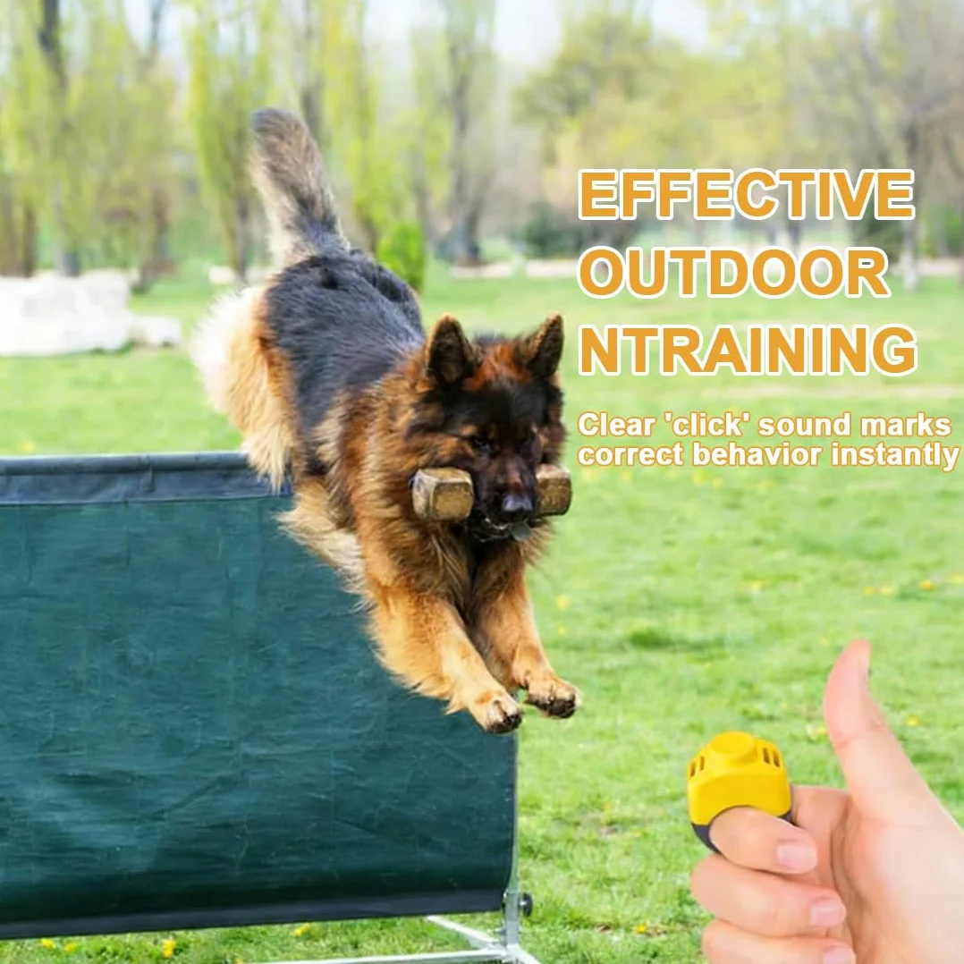 Clicker per Addestramento Cani e Gatti, con Anello per Dita, Accessorio per Addestramento Animali, Clicker Compatto per Cani, Gatti e Cavalli, Pratico e Portatile