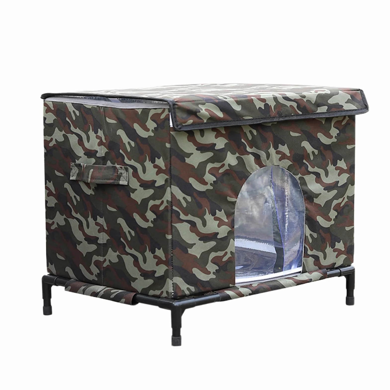Case Per Gatti Da Esterno Tenda Isolata Impermeabile e Calda | Casa Esterna per Gatti con Base Sollevata e Finestra Trasparente per Inverno Adatto Per Cane Gallina Coniglio Inverno Clima