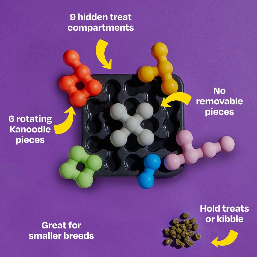 Brightkins Kanoodle Dog Edition – puzzle interattivo per cani intelligenti – gioco mentale antistress – resistente e compatto – ideale per snack e stimolazione
