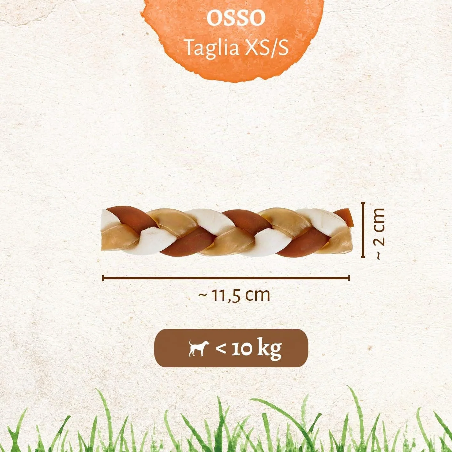 8in1 Delights Chewy Braids XS/S - gustosi bocconcini per cani di piccola taglia, pelle di manzo soda con delizioso pollo, sacchetto da 75 g (5 pezzi)