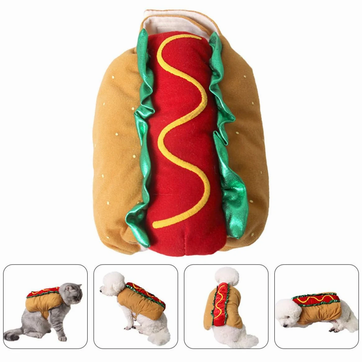 Alasum Costume e Stile Creativo e Adorabile e Arancia in Poliestere per Cani e Gatti per Leggero e Comodo Facile da Indossare per Feste e Carnevali Feste Carnevali