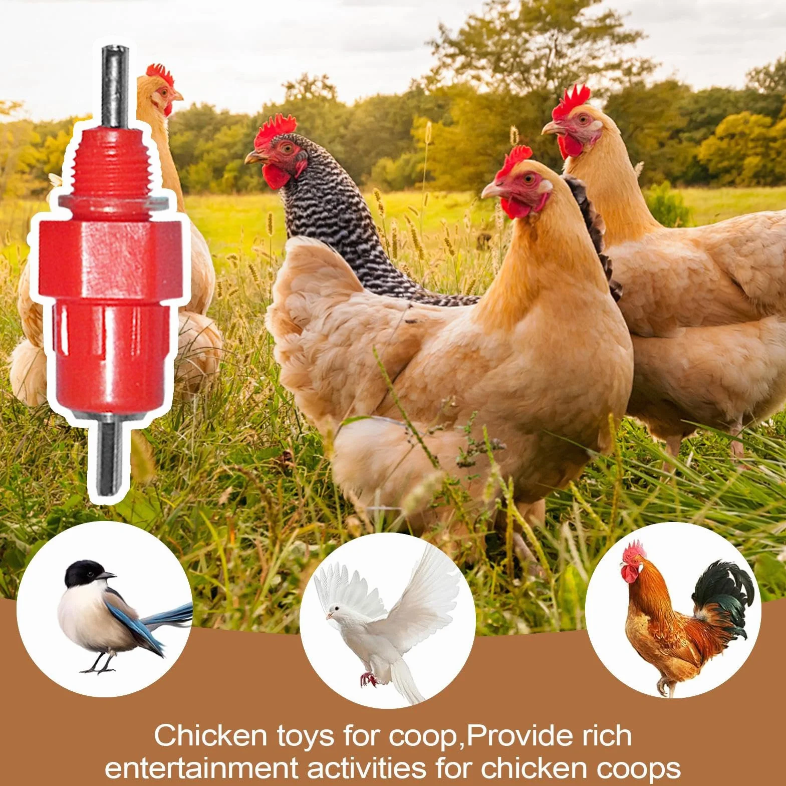 Abbeveratoio A Beccuccio Per Pollame - Capezzolo Per Acqua Per Galline,Fontana Bere Automatica Inossidabile Portatile Per Gabbie Uccelli Capre Conigli Paperi Polli Inverno Giardino