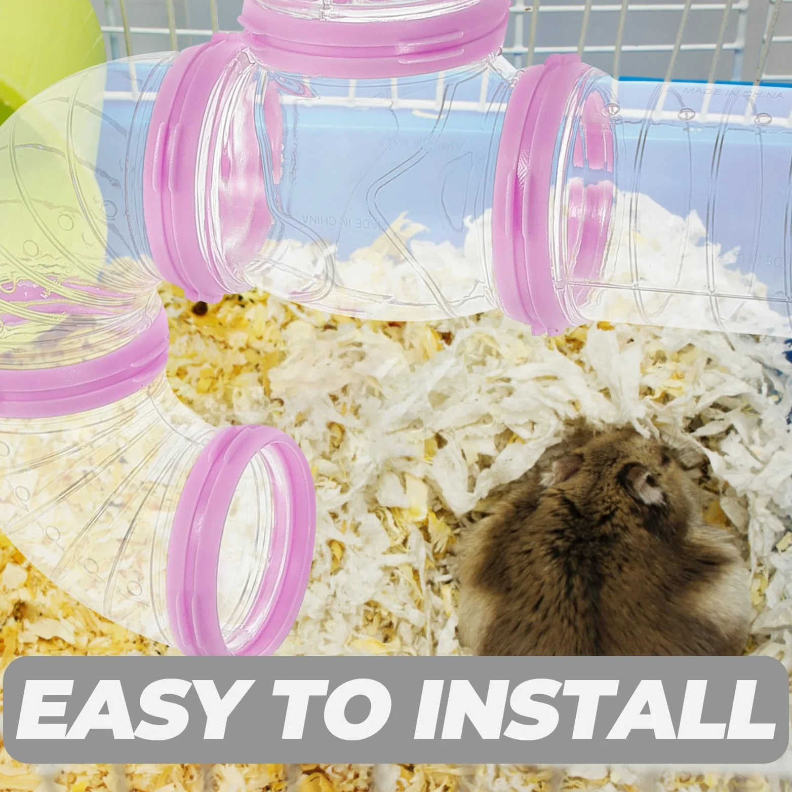 Tunnel Tubo per Criceto in Plastica per Gabbia, 2 Set | Connessione Diy, Accessori per Habitat e Area Gioco, Adatto a Criceti e Porcellini D'india