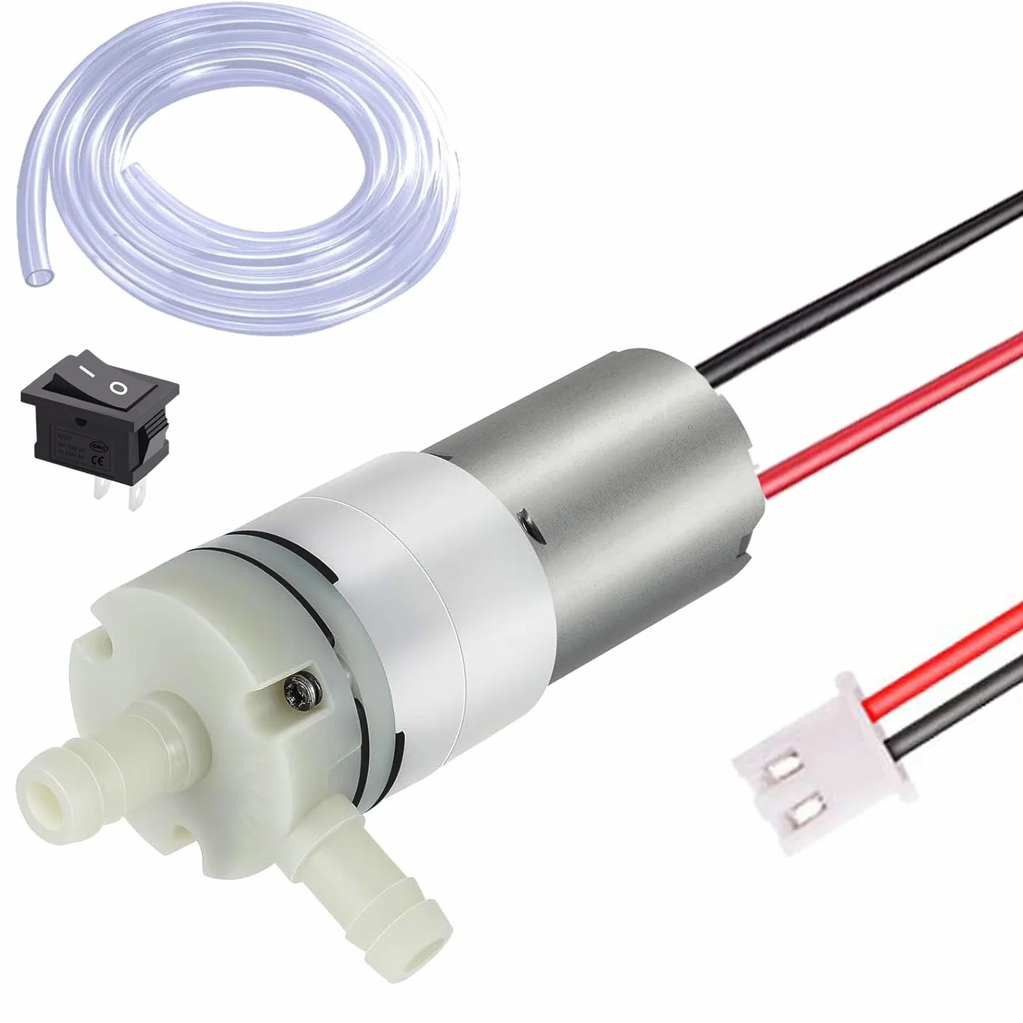 RUNCCI-YUN Pompa Acqua a Membrana 12V Mini Pompa Acqua Elettrica 370 Pompa autoadescante DC12V per tè macchina per acquario Aquarium, Fish Tank Fountain