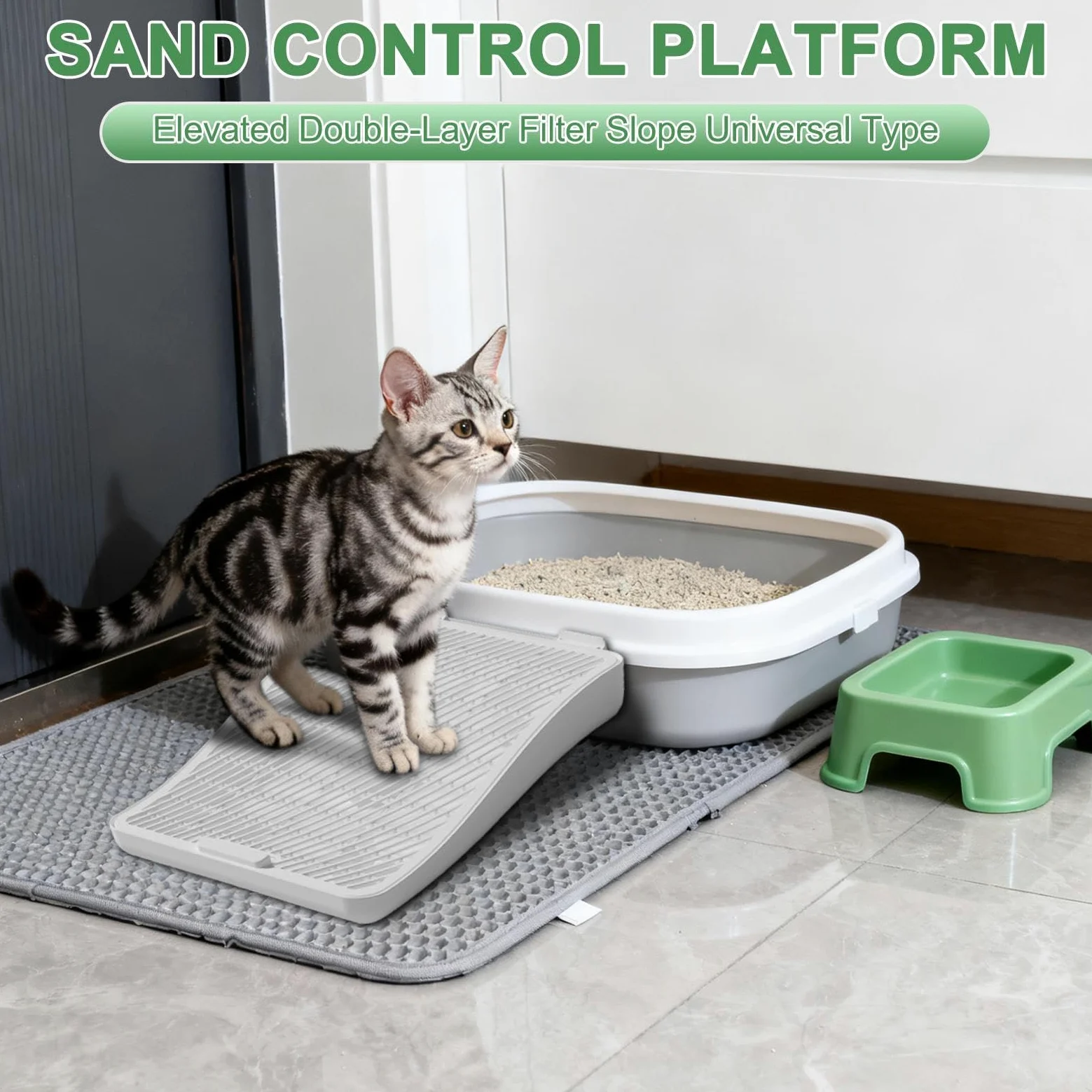 Rampa per la lettiera per gatti – rimovibile per la raccolta di lettiera | per gatti | gradino – per gatti di piccole dimensioni medie e grandi e anziani, divano appartamento balcone