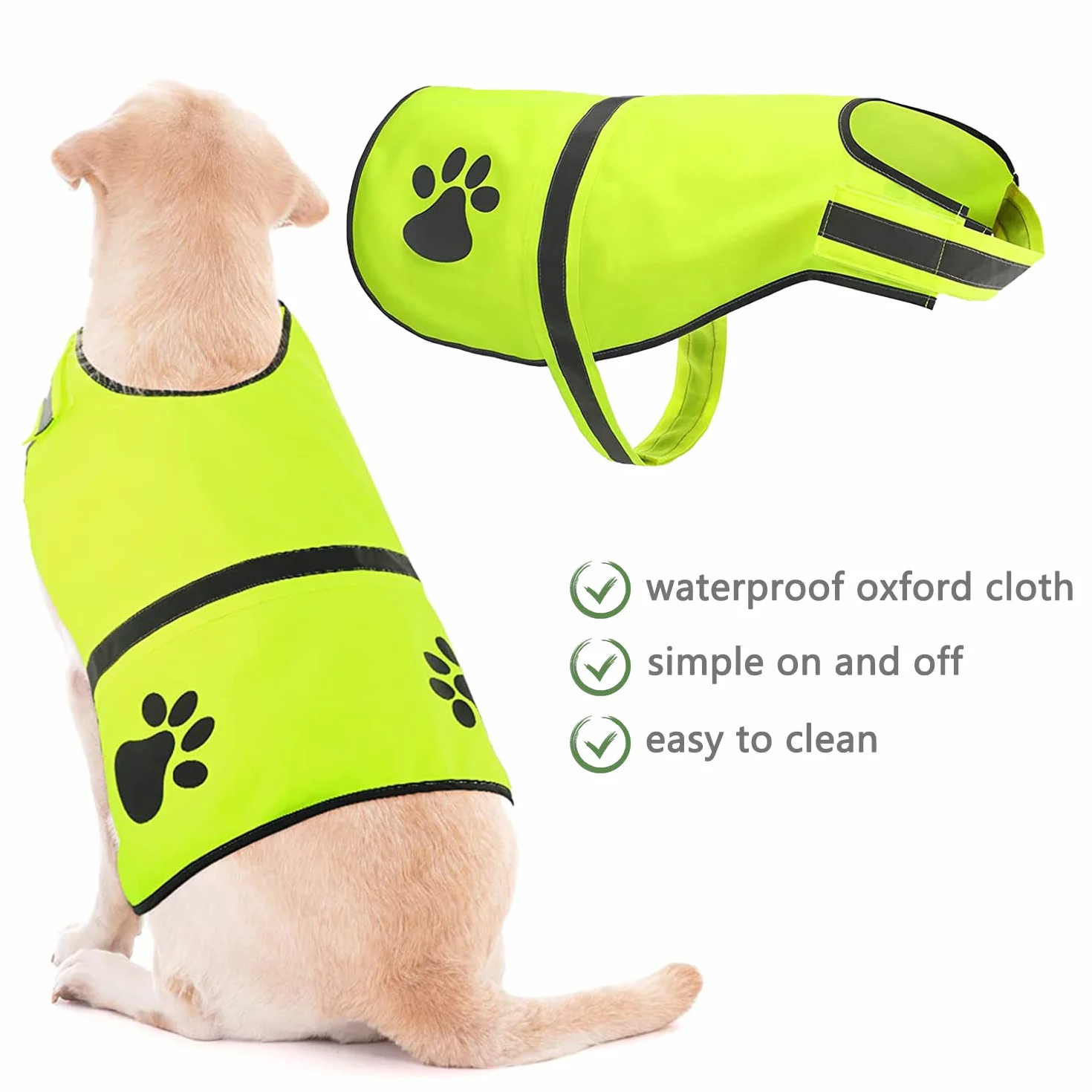 Riflettente Gilet di Sicurezza per Cani, Gilet Catarifrangente Notte ad Alta Visibilità