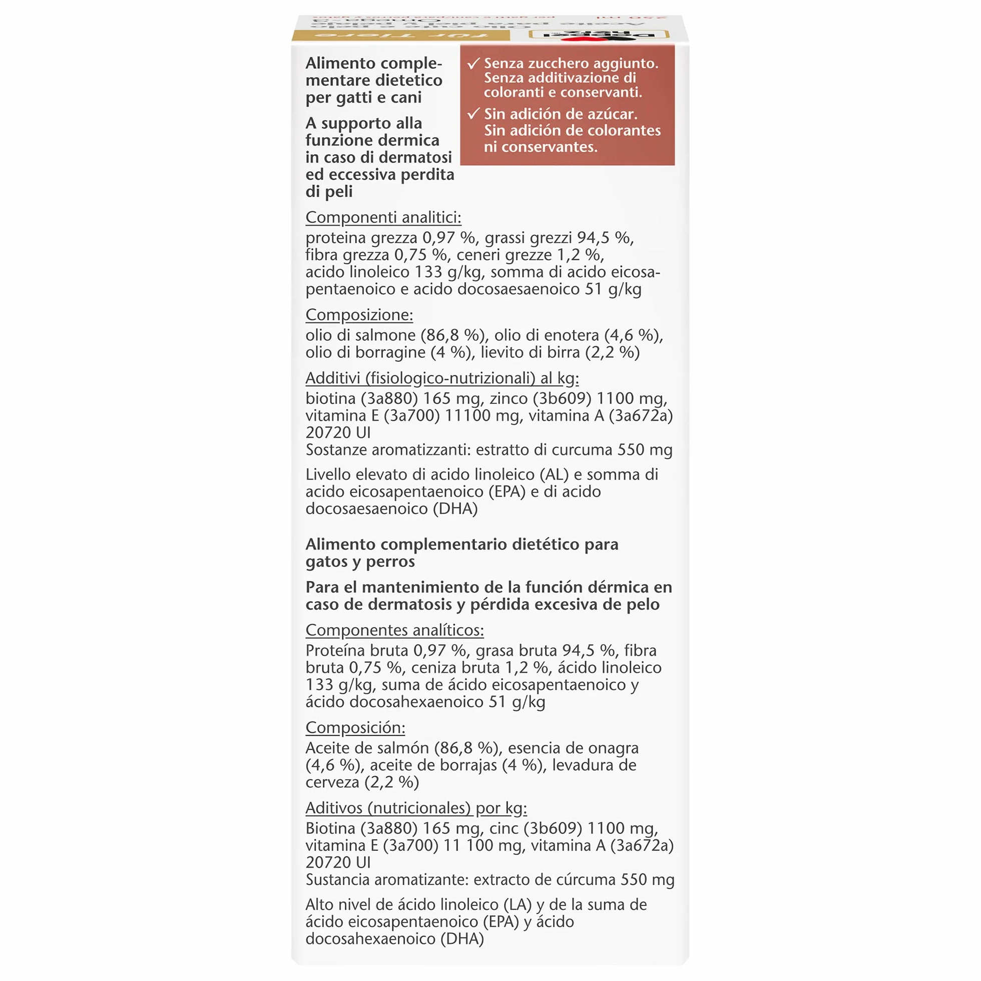 Doppelherz Complesso Cute e Pelo per Gatti, Supporto alla Funzione Dermica in Caso di Dermatosi ed Eccessiva Perdita di Peli, omega-3+6, biotina, vitamine B+E+A, 25 Creme da Leccare
