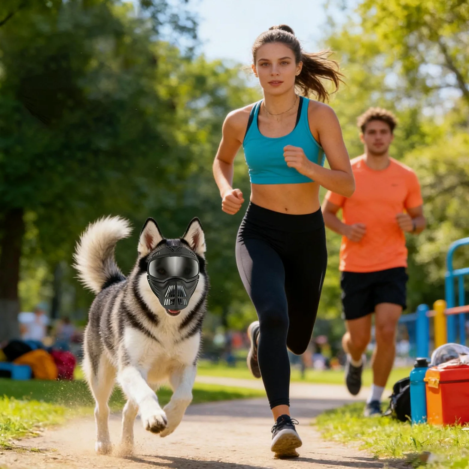 Occhiali per cani di taglia media con protezione per la bocca | Protezione UV, regolabile, antivento, per animali domestici, per cani di taglia media e grande, per escursioni