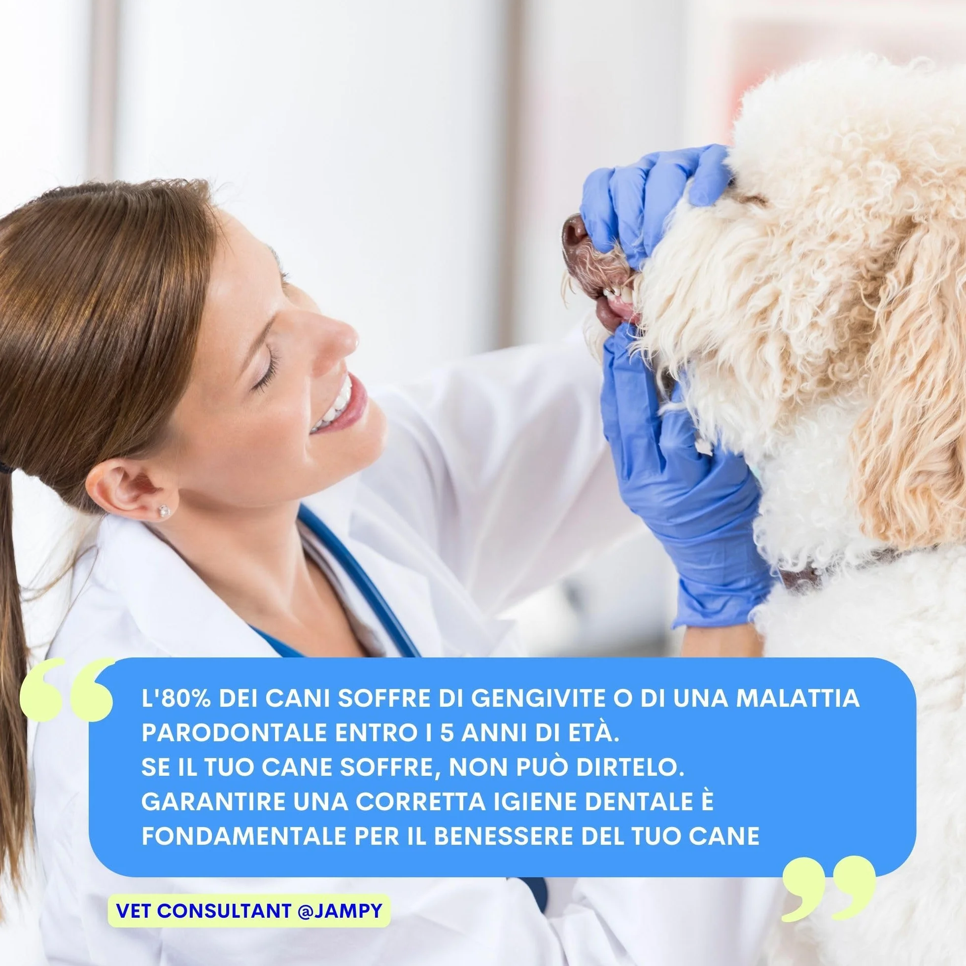 JAMPY Kiss Me Dentifricio Spray Per Cani 100 ml Anti-Alitosi Tartaro Placca