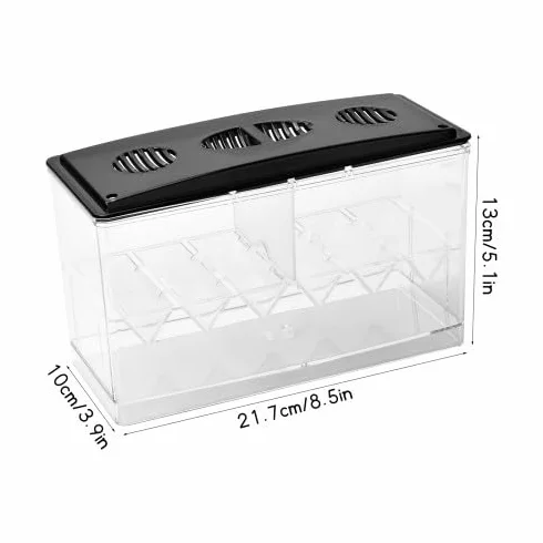Amexo Sala Parto Acquario, 1,5 L Trasparente Acquario Acquario per Pesci Rossi Scatolaper Incubatrice per Gamberetti Guppy