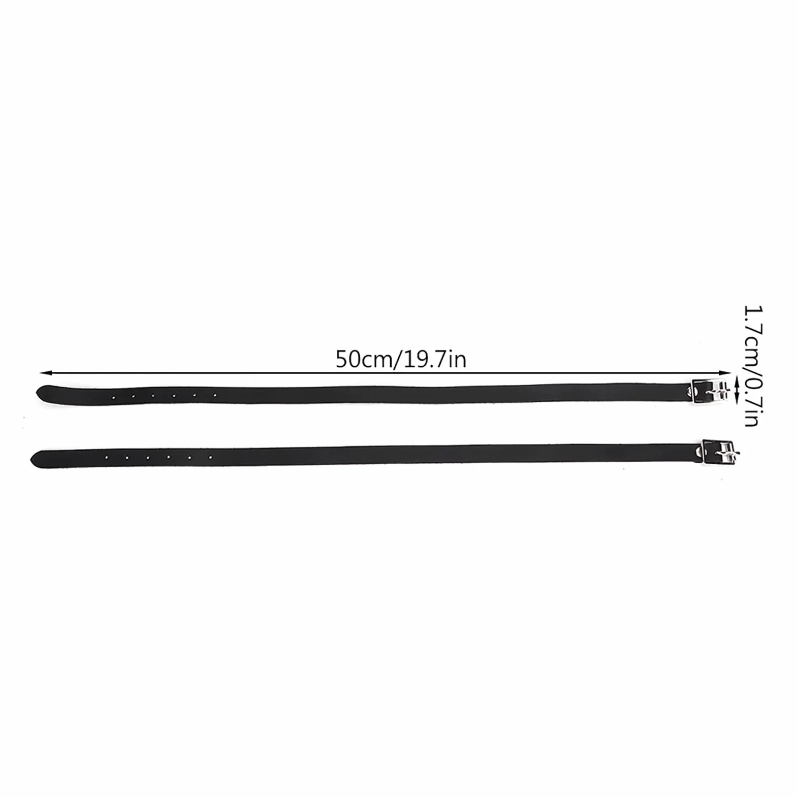 Cinturino in pelle english spur straps 1 paio di cinghie per speroni, con fibbia in acciaio inox, accessori per attrezzi da cavallo, 50 cm, nero staffili equitazione inglese nan