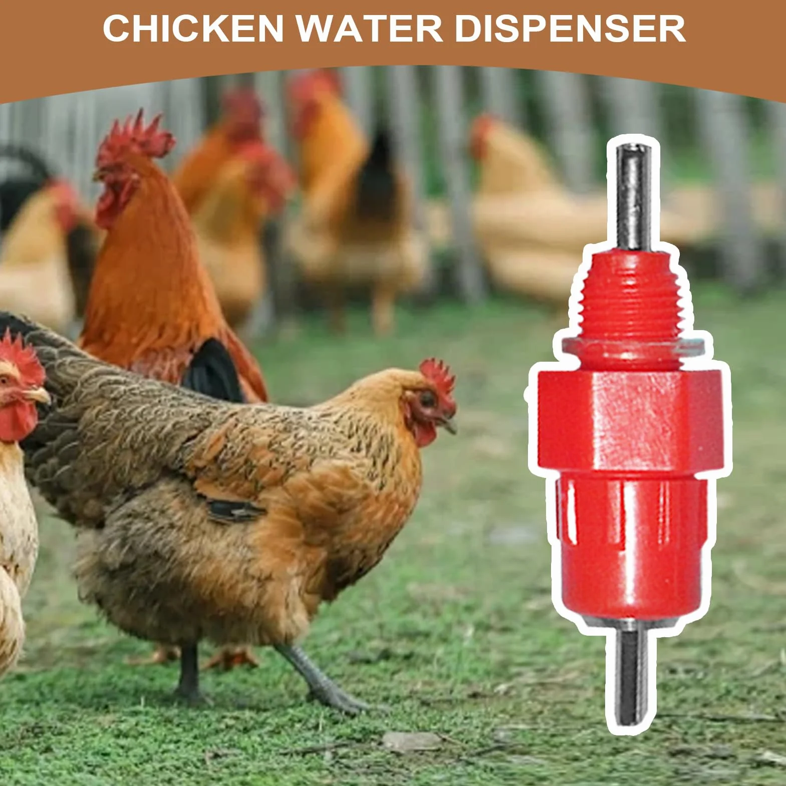 Abbeveratoio A Capezzolo Per Pollaio - Bocchettoni Per Abbeveratoio Galline,Fontana Bere Automatica Inossidabile Portatile Per Gabbie Uccelli Capre Conigli Paperi Polli Inverno Giardino