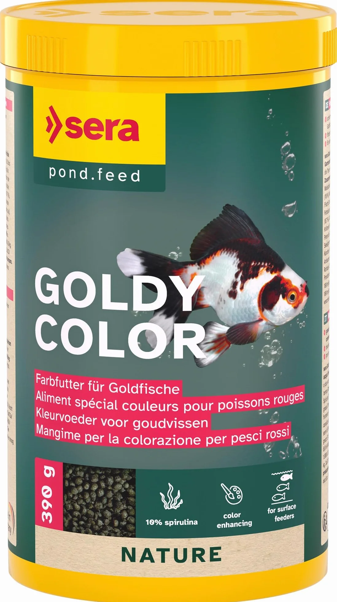 sera goldy color 1 L | mangime per la colorazione per pesci rossi 1.000 ml | mangime per la colorazione in granuli per pesci rossi | senza coloranti e conservanti