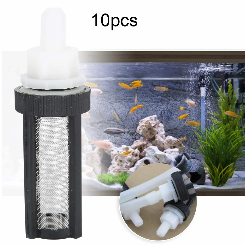 10 pz Micro Pompa Filtro Rete In Acciaio Inox Acquario Pompa Acqua Filtro Filtro Rete Tubo per 7mm 8mm Tubo Pompe Sommergibili