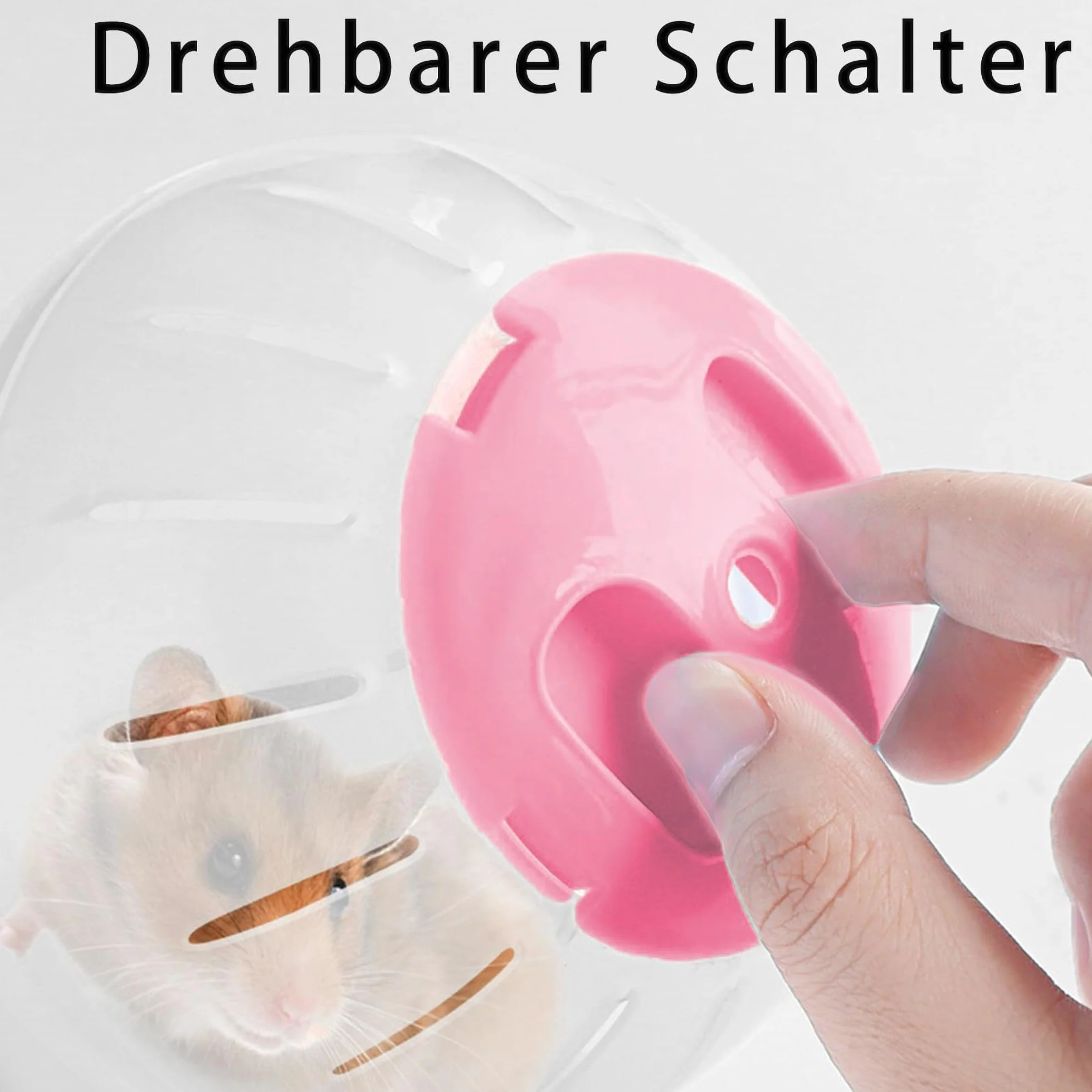 Sfera per Esercizio per Criceti, Palla Rotonda per Animali Domestici, per Roditori e Roditori, in Plastica, 14.5cm/5.71inch (Rosa)