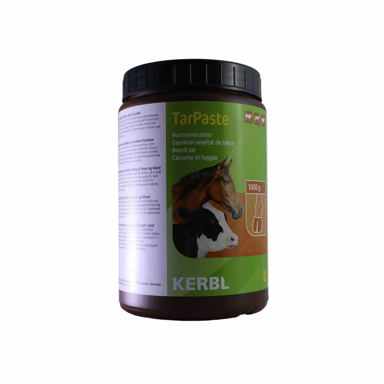 Kerbl Tar in Legno di faggio 1000 g Cura Zoccoli Cavallo