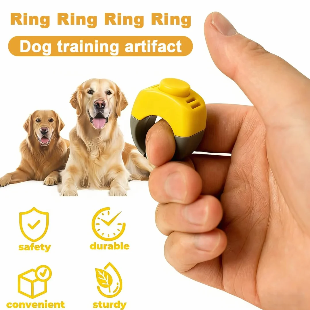 Clicker per Addestramento Cani e Gatti, con Anello per Dita, Accessorio per Addestramento Animali, Clicker Compatto per Cani, Gatti e Cavalli, Pratico e Portatile