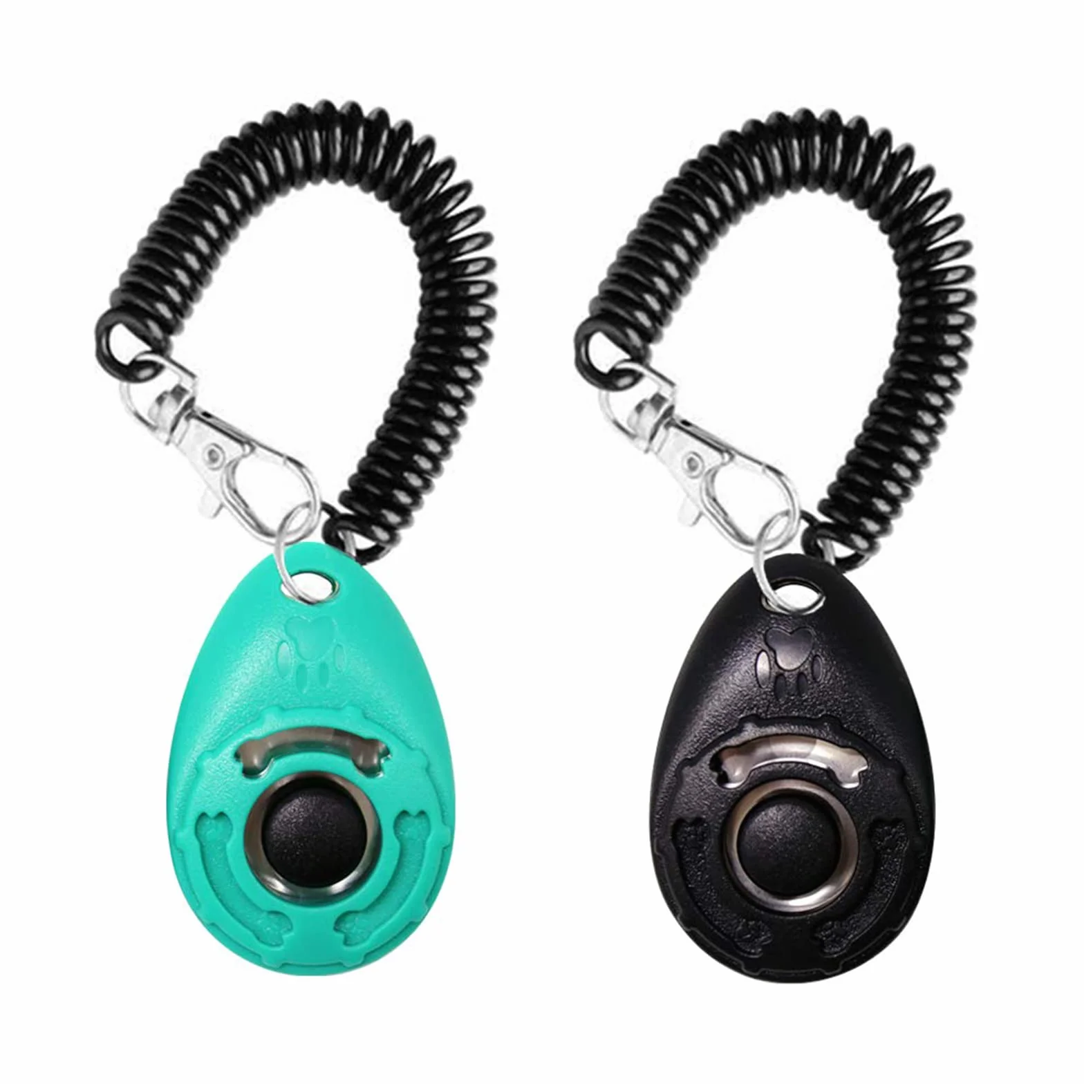 2 Pezzi Clicker per Cani, Formazione Clicker, Training Clicker, Clicker Professionale con Cinturino da Polso per Cane Gatto Cavallo