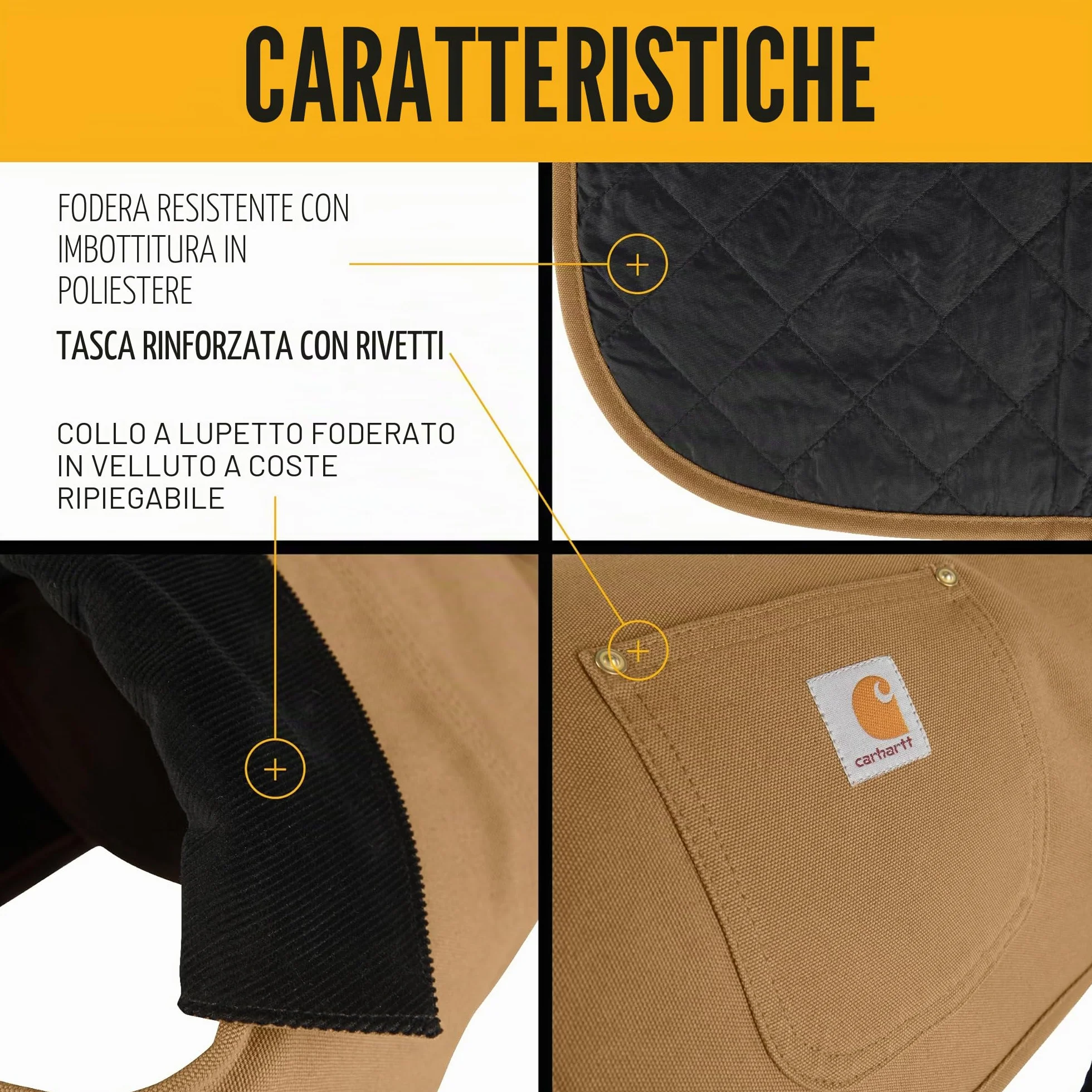 Carhartt Cappotto Chore, Marrone Carhartt, S