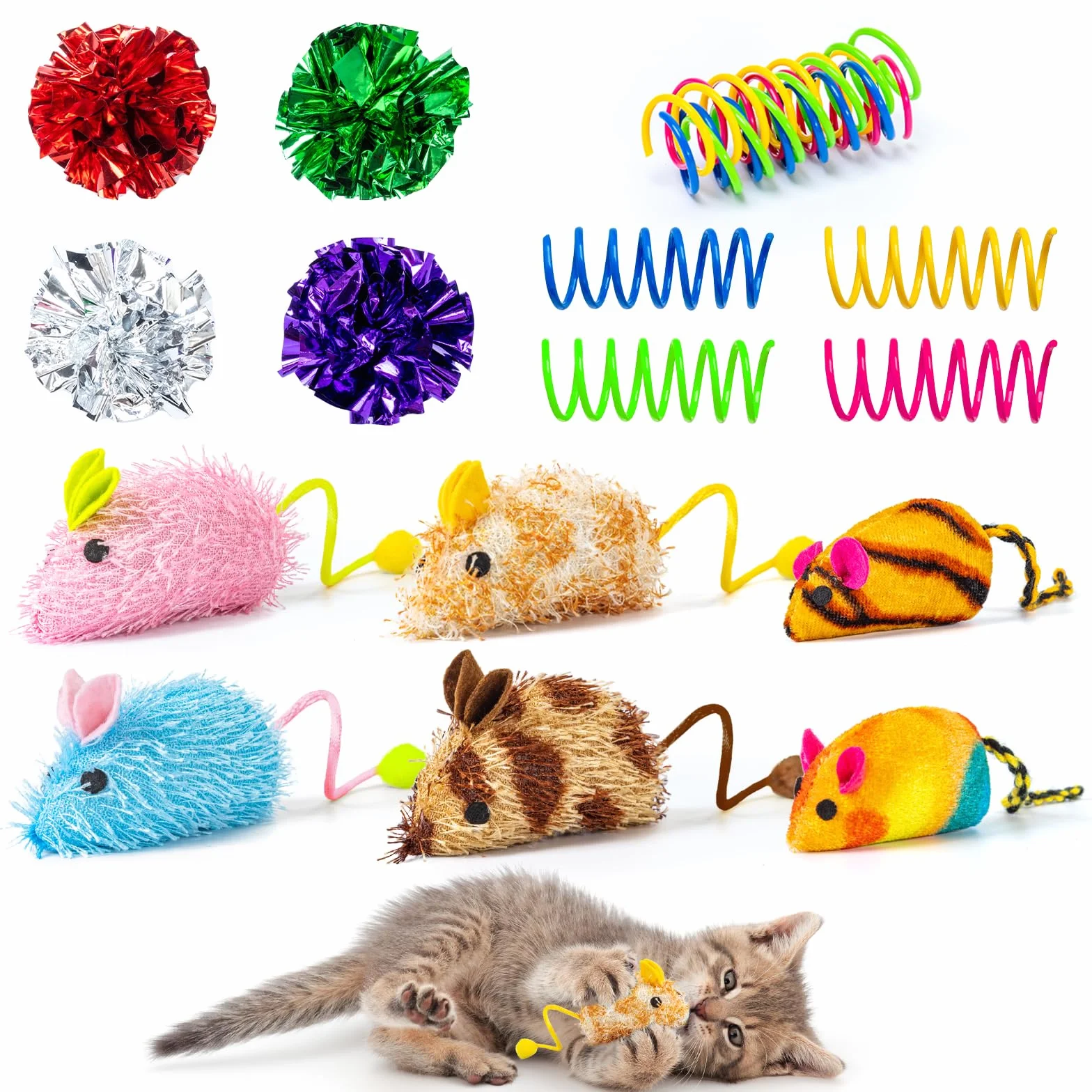 Giochi per gatti,Giocattoli Erba Gatta per Gatti,Sicuri e Divertenti,Forme Multiple